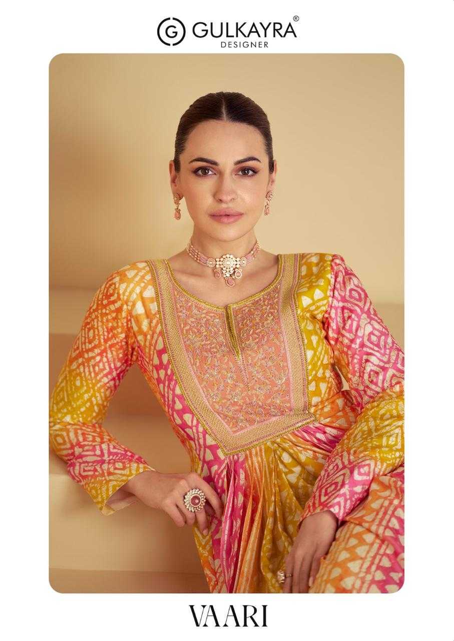 YNF MUSLIN GULKAYRA KESH235 VAARI CLOTHING BRANDS WHOLESALE GOWNS MANUFACTURER