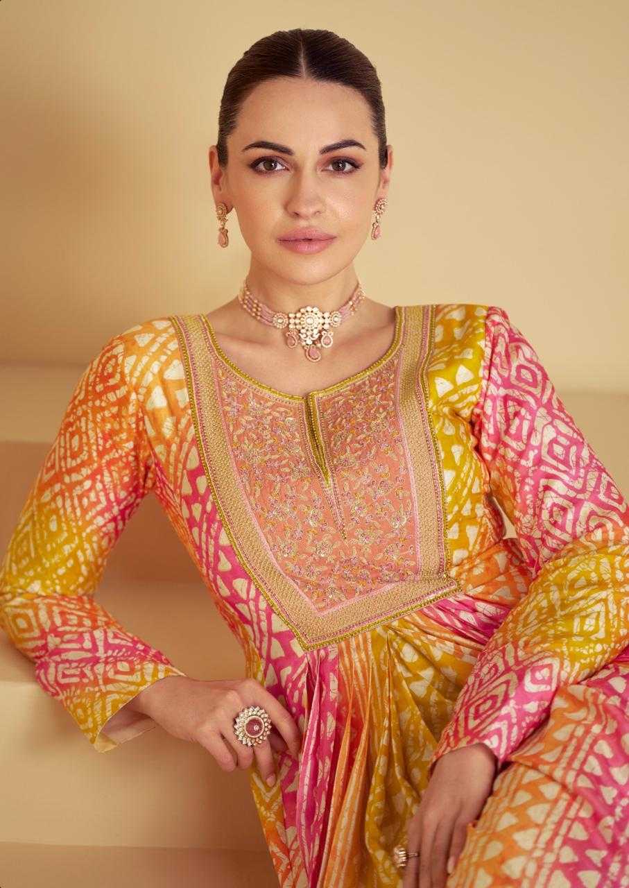YNF MUSLIN GULKAYRA KESH235 VAARI CLOTHING BRANDS WHOLESALE GOWNS MANUFACTURER