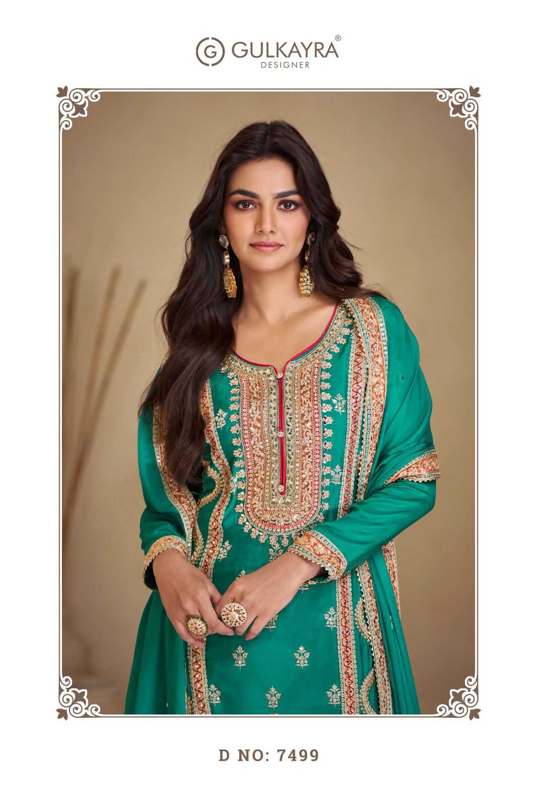 Ynf Chinon RIN184 Gulkayra Designer-Vaani Vol.3 Suits & Dresses Rakhi Collections Festive Collections Wholesale Embroidery Suits Ladies Salwar Suits Party wear suits Manufacturer