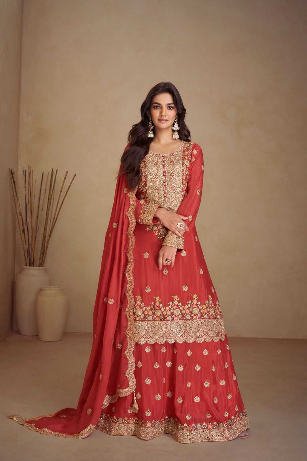 Ynf Chinon RIN184 Gulkayra Designer-Vaani Vol.3 Suits & Dresses Rakhi Collections Festive Collections Wholesale Embroidery Suits Ladies Salwar Suits Party wear suits Manufacturer