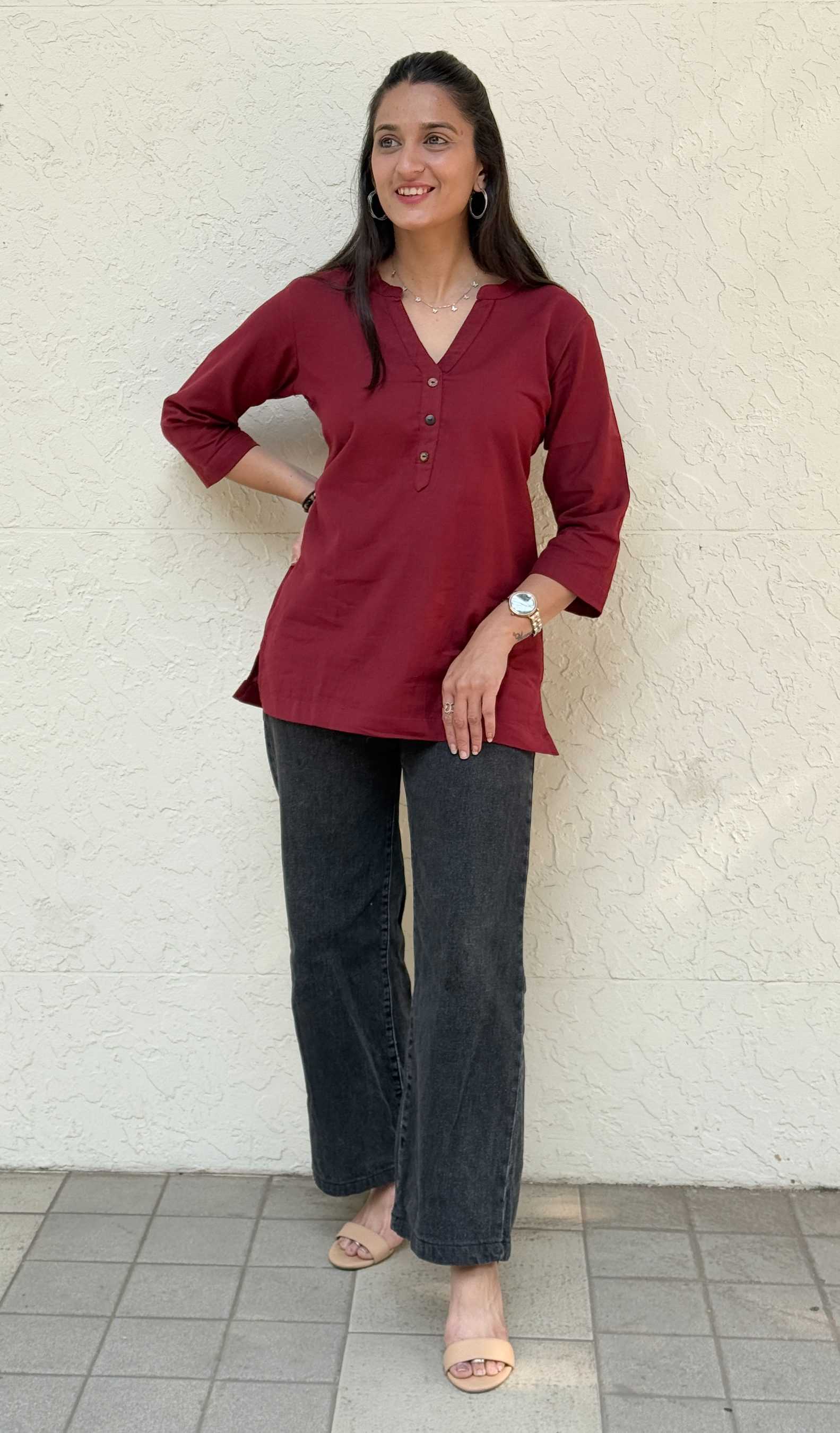 Ynf Cotton KESH117 Linen Cotton Short Kurta Kurti Festive Collections Wholesale Casual Kurtis Ethnic Kurtis Short Kurtis Manufacturer