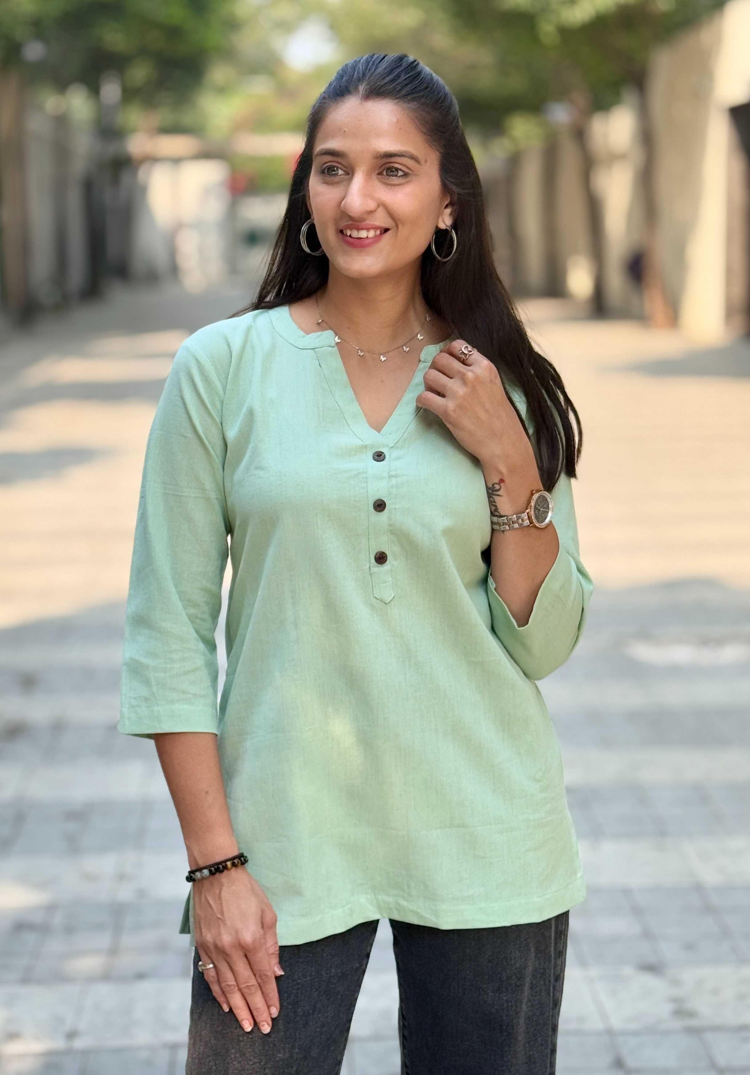Ynf Cotton KESH117 Linen Cotton Short Kurta Kurti Festive Collections Wholesale Casual Kurtis Ethnic Kurtis Short Kurtis Manufacturer