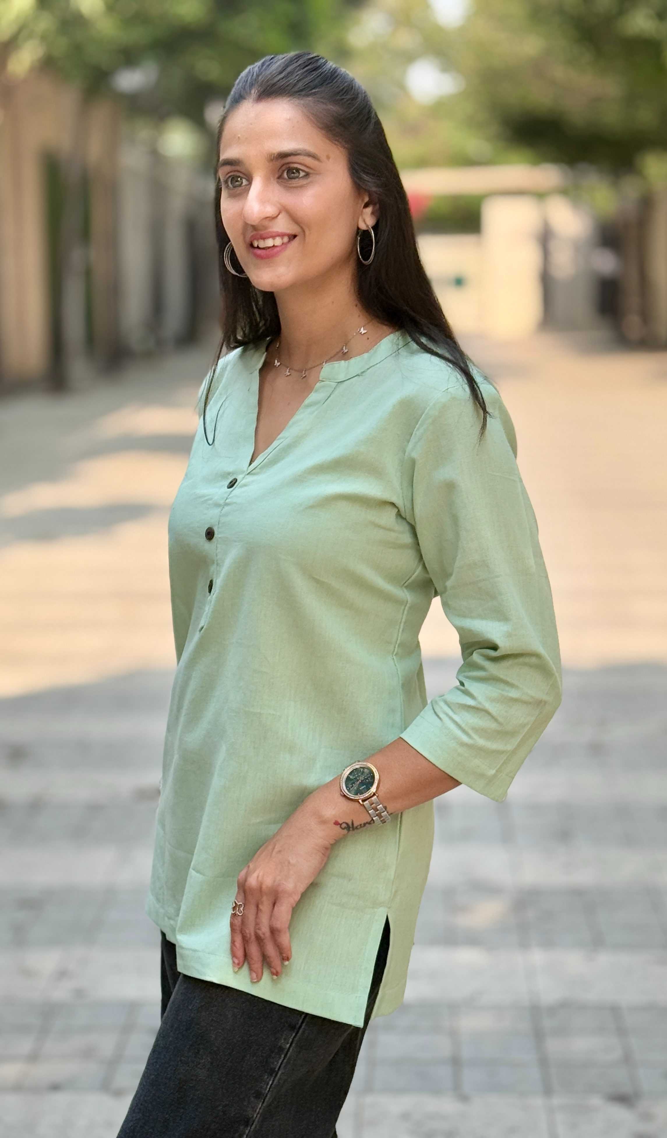 Ynf Cotton KESH117 Linen Cotton Short Kurta Kurti Festive Collections Wholesale Casual Kurtis Ethnic Kurtis Short Kurtis Manufacturer