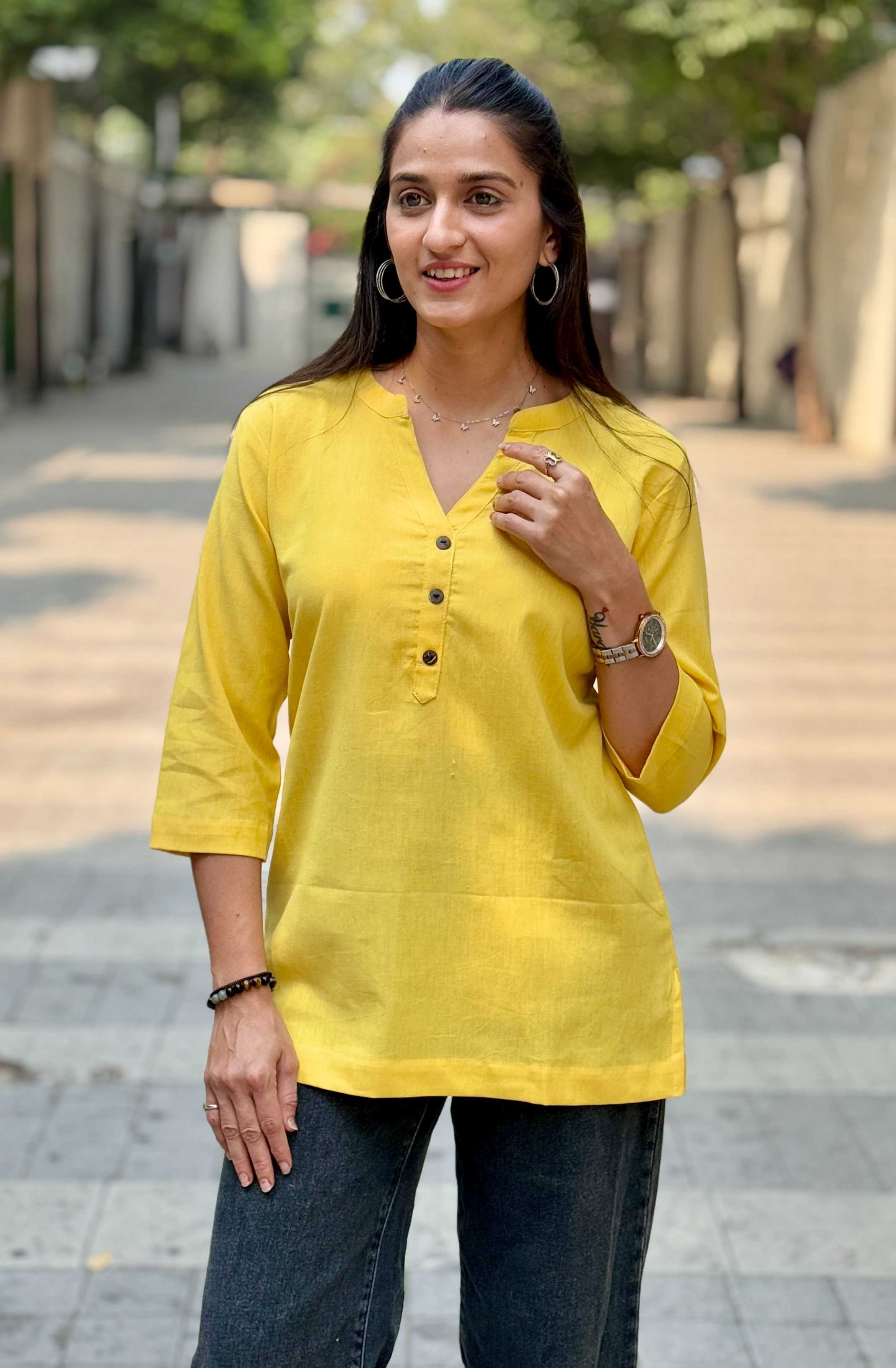 Ynf Cotton KESH117 Linen Cotton Short Kurta Kurti Festive Collections Wholesale Casual Kurtis Ethnic Kurtis Short Kurtis Manufacturer