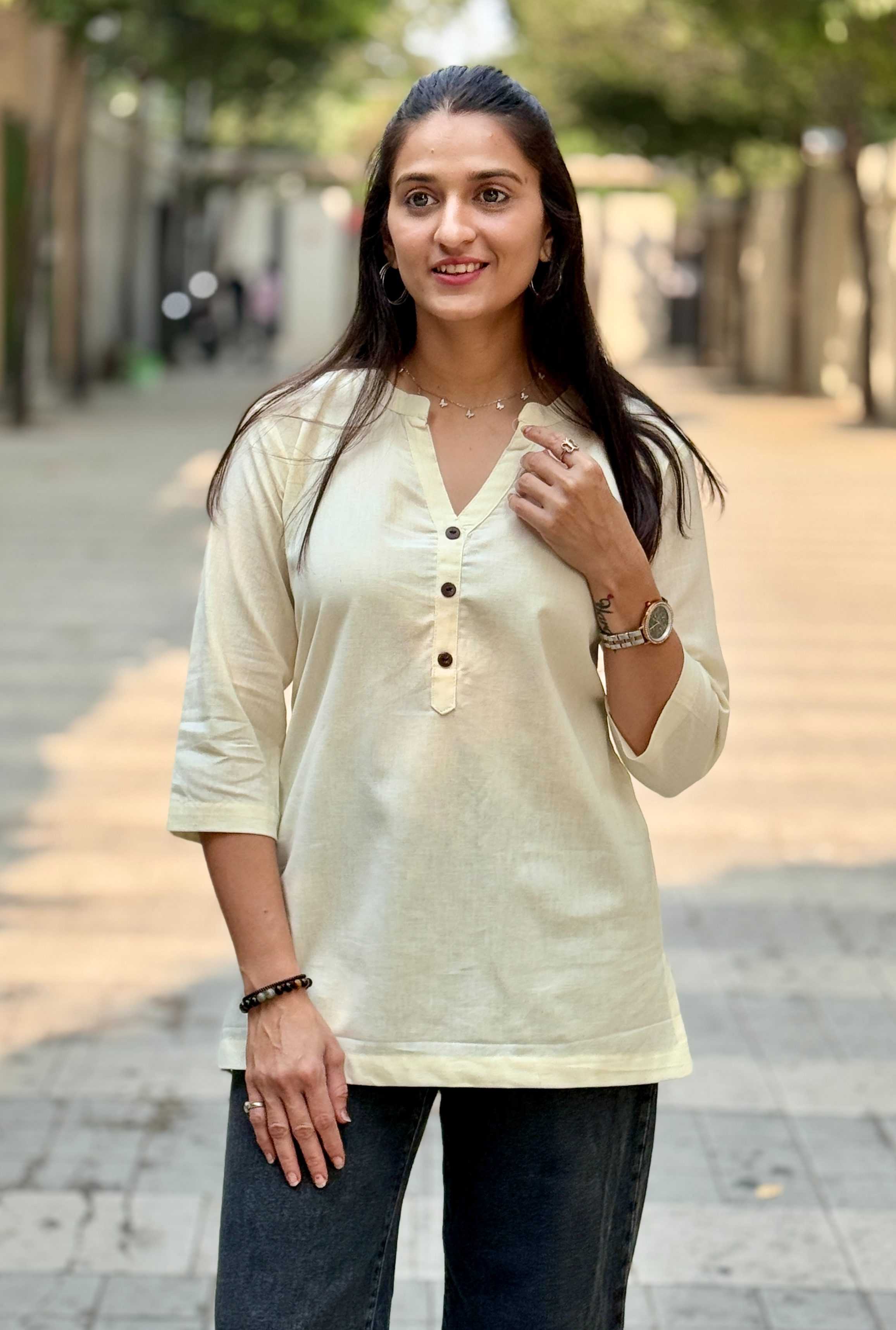 Ynf Cotton KESH117 Linen Cotton Short Kurta Kurti Festive Collections Wholesale Casual Kurtis Ethnic Kurtis Short Kurtis Manufacturer