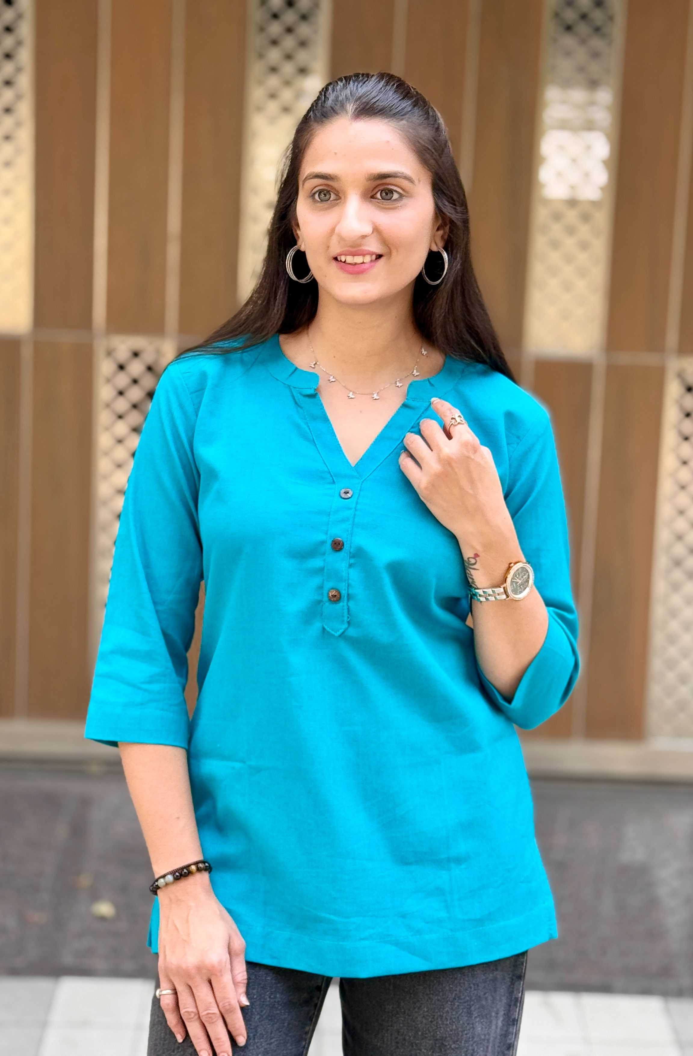 Ynf Cotton KESH117 Linen Cotton Short Kurta Kurti Festive Collections Wholesale Casual Kurtis Ethnic Kurtis Short Kurtis Manufacturer