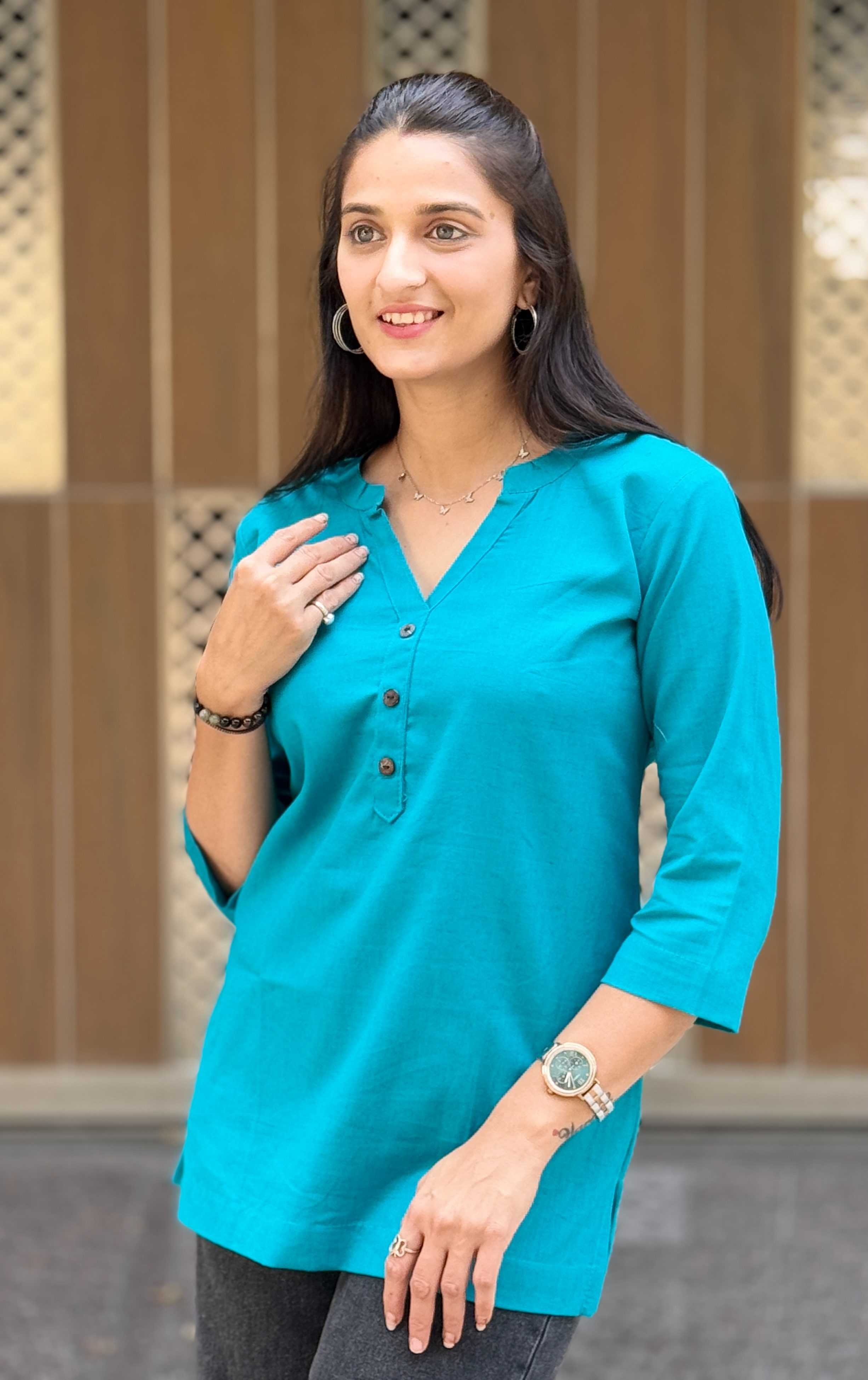 Ynf Cotton KESH117 Linen Cotton Short Kurta Kurti Festive Collections Wholesale Casual Kurtis Ethnic Kurtis Short Kurtis Manufacturer