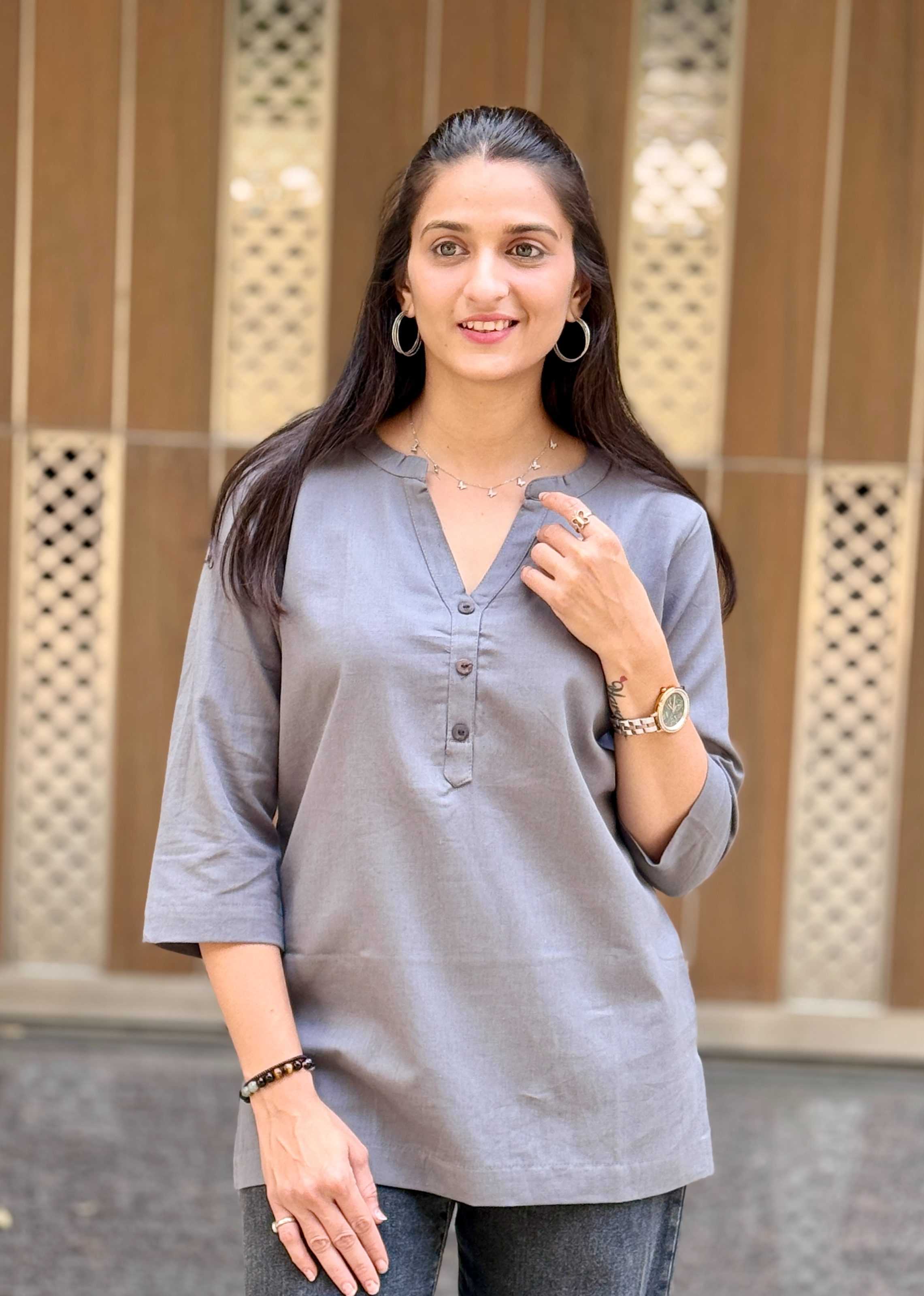 Ynf Cotton KESH117 Linen Cotton Short Kurta Kurti Festive Collections Wholesale Casual Kurtis Ethnic Kurtis Short Kurtis Manufacturer