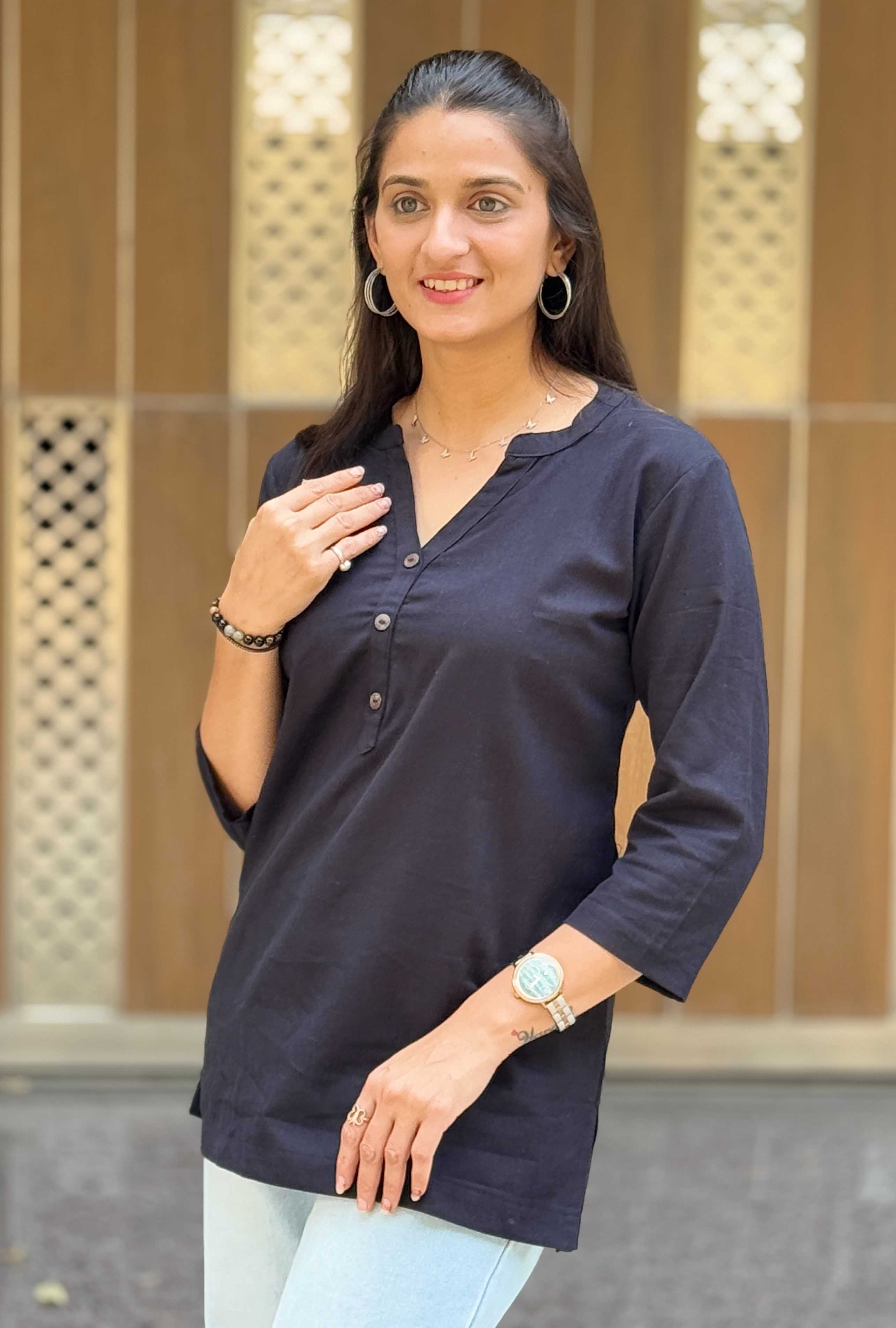 Ynf Cotton KESH117 Linen Cotton Short Kurta Kurti Festive Collections Wholesale Casual Kurtis Ethnic Kurtis Short Kurtis Manufacturer