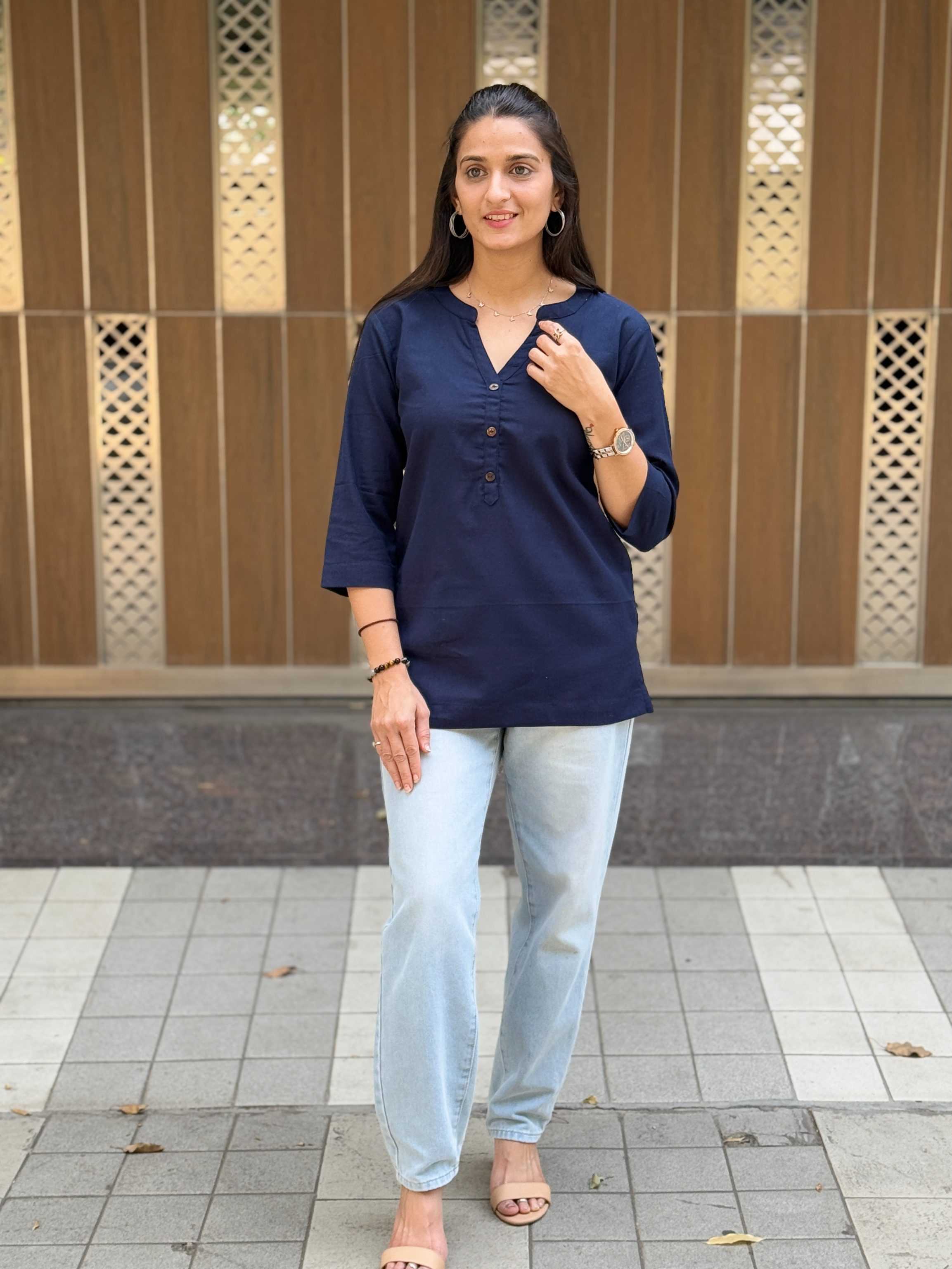 Ynf Cotton KESH117 Linen Cotton Short Kurta Kurti Festive Collections Wholesale Casual Kurtis Ethnic Kurtis Short Kurtis Manufacturer