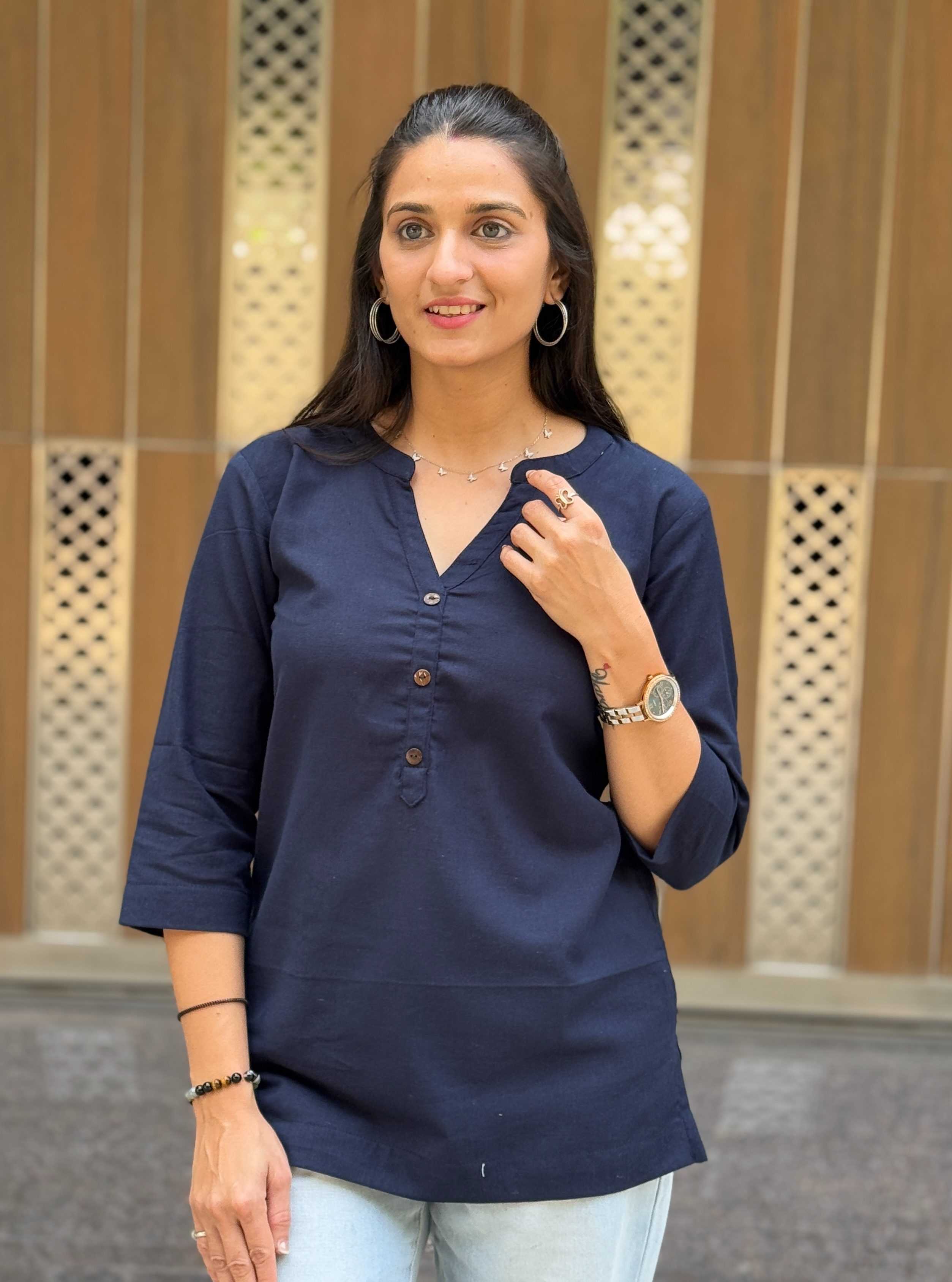 Ynf Cotton KESH117 Linen Cotton Short Kurta Kurti Festive Collections Wholesale Casual Kurtis Ethnic Kurtis Short Kurtis Manufacturer