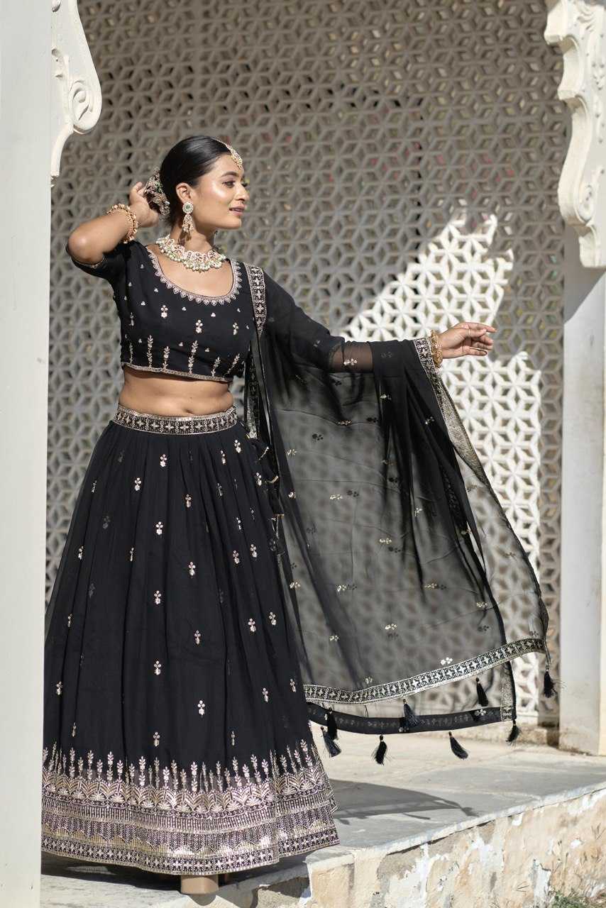Ynf Georgette RIN119 9004 Lehengas Rakhi Collections Wedding Collections Wholesale Embroidered Lehenga Georgette Lehenga Sequins Lehenga Manufacturer