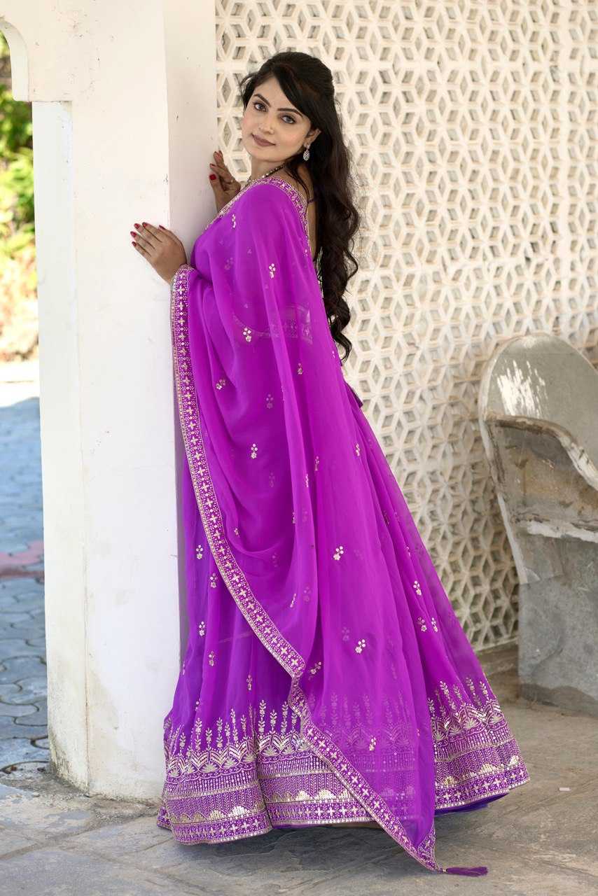 Ynf Georgette RIN119 9004 Lehengas Rakhi Collections Wedding Collections Wholesale Embroidered Lehenga Georgette Lehenga Sequins Lehenga Manufacturer