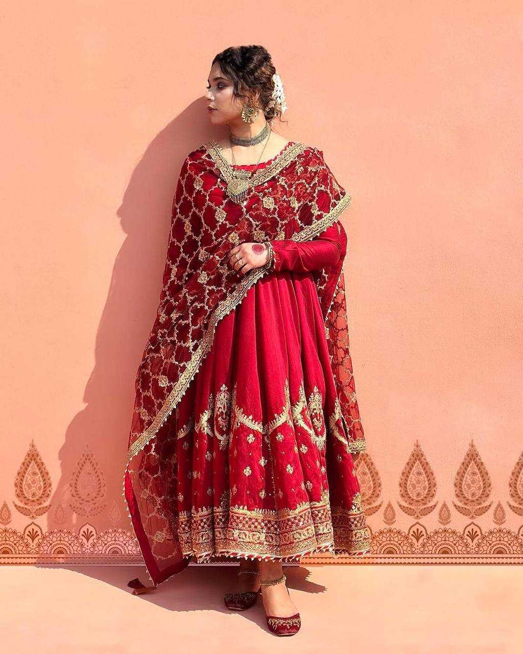 YNF  FAUX GEORGETTE RZSR 3063 WHOLESALE GOWNS MANUFACTURER