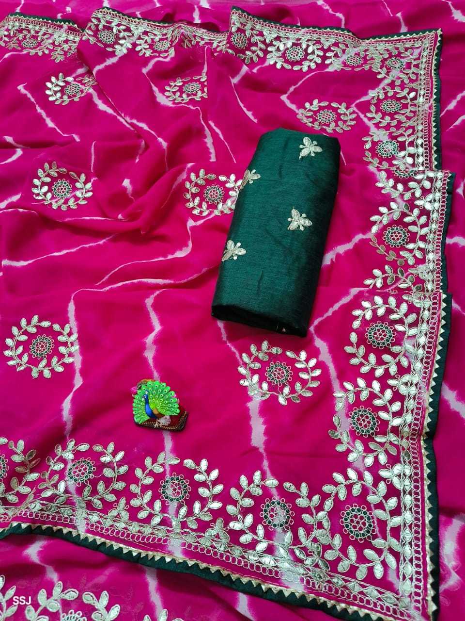 YNF GEORGETTE RJK SHADED WHOLESALE SAREES MANUFACTURER