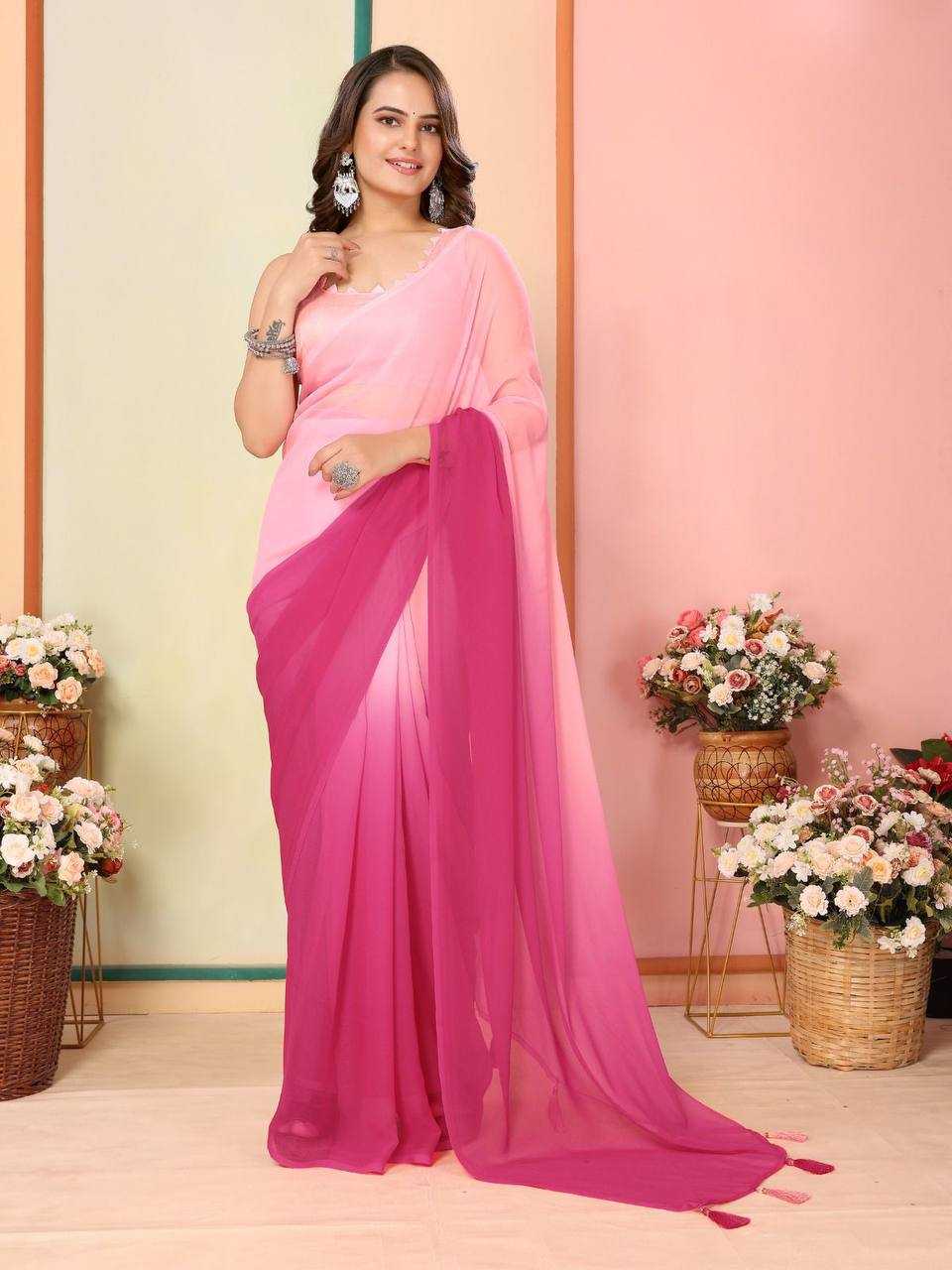 YNF GEORGETTE RVL KOREA WHOLESALE SAREES MANUFACTURER