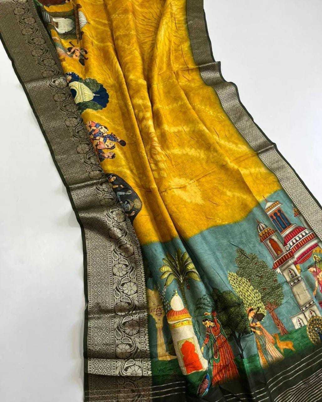 YNF DOLA SILK MKD 59 SAREES WHOLESALE PRINTED LADIES KALAMAKRI SAREES MANUFACTURER