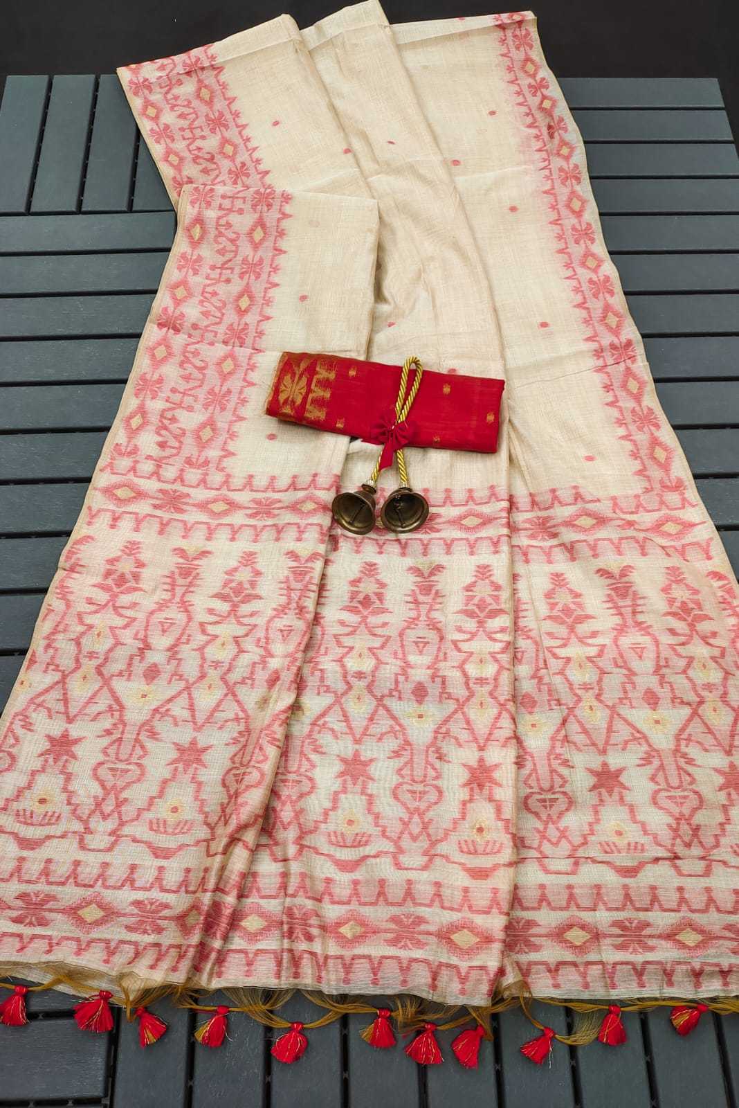 YNF SOFT JAMDANI ANT MUGA SILK SAREES WHOLESALE JAMDANI TRADITIONAL DURGA POOJA  SAREES MANUFACTURER