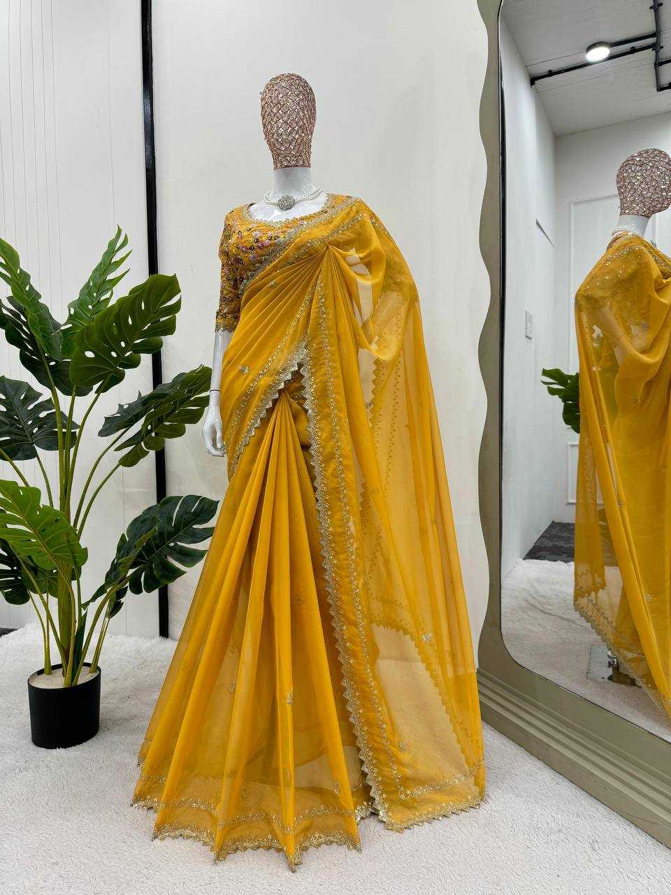 YNF TABBY SILK RIN133 497 SAREES WHOLESALE PARTY WEAR FANCY SEQUENCE RAKHI SAREES MANUFACTURER