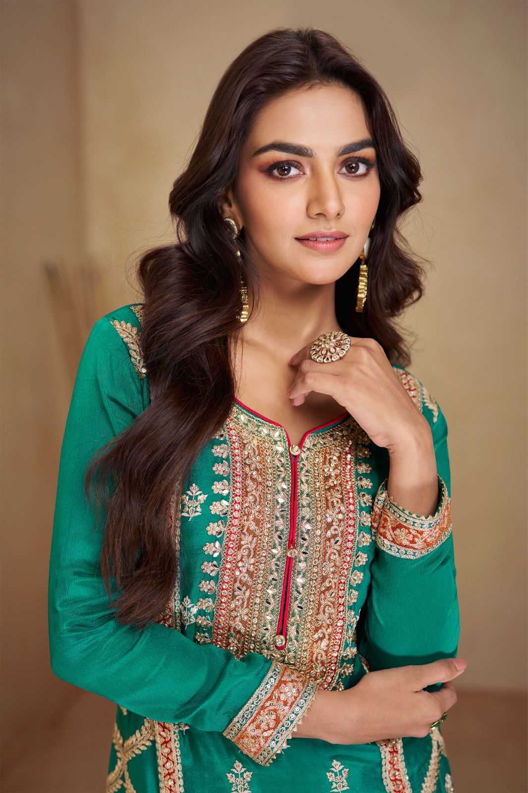 Ynf Chinon RIN184 Gulkayra Designer-Vaani Vol.3 Suits & Dresses Rakhi Collections Festive Collections Wholesale Embroidery Suits Ladies Salwar Suits Party wear suits Manufacturer