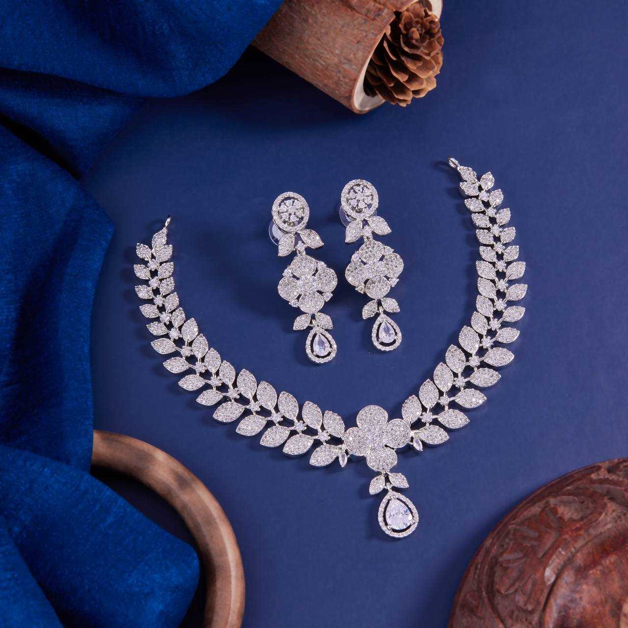 Ynf AD Diamond KESH192 Womens Jewellery Wholesale AD Diamond Necklace Necklaces Set Antique Necklaces Set Manufacturer