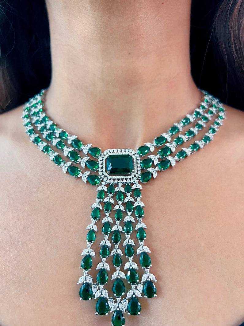 Ynf AD Diamond KESH192 Womens Jewellery Wholesale AD Diamond Necklace Necklaces Set Antique Necklaces Set Manufacturer