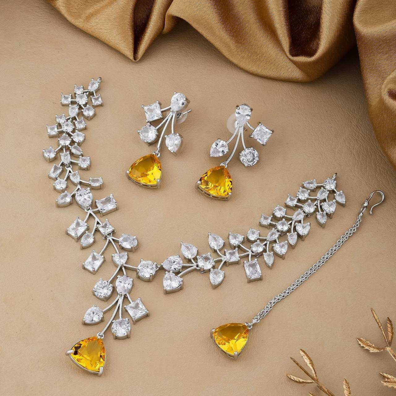 Ynf AD Diamond Womens Jewellery Wholesale AD Diamond Necklace Necklaces Set Fashion Necklace Manufacturer