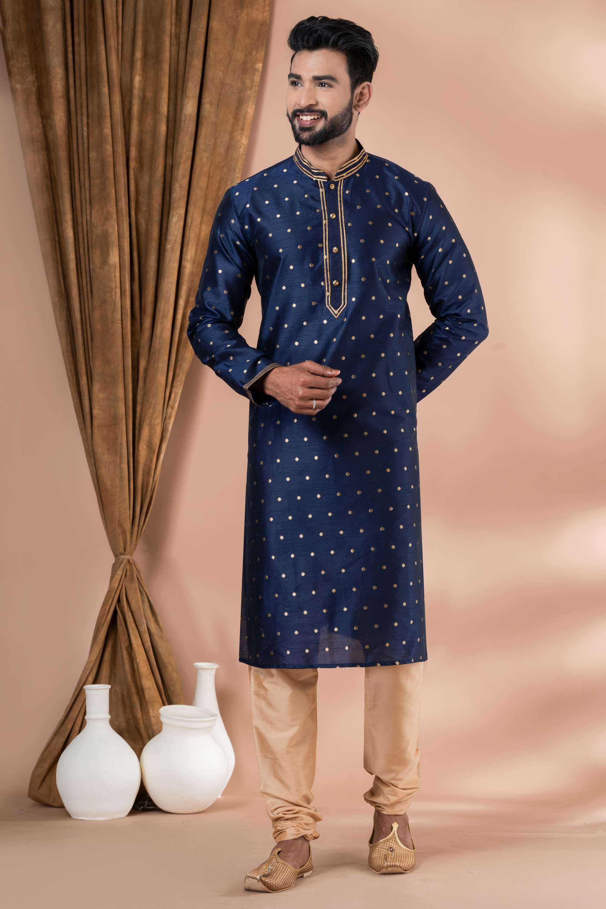 Ynf Banana Silk RIN223 3423A Mens Wear Wholesale Mens Kurtas Mens Kurta Pyjama Men Wedding kurta Manufacturer