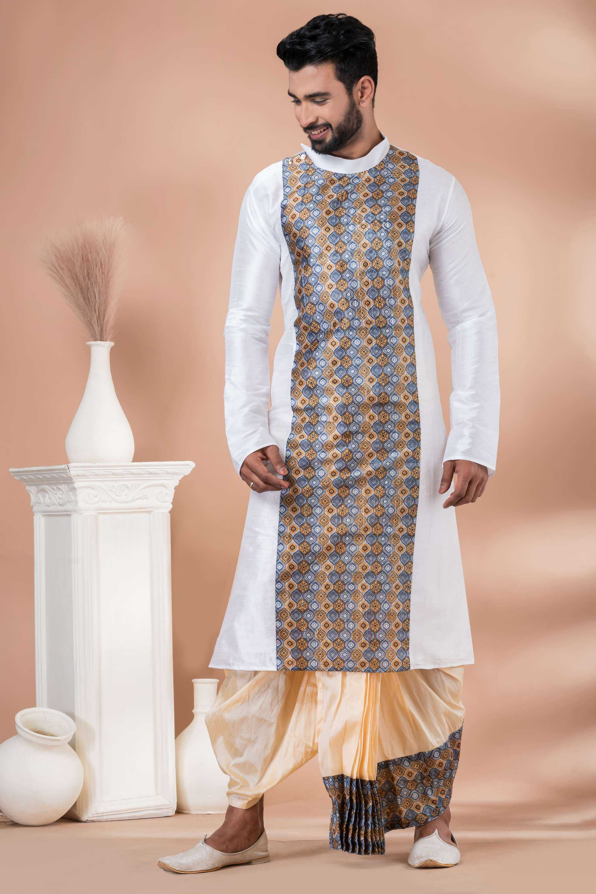 Ynf Banarasi Cotton RIN223 3383C Mens Wear Wholesale Mens Kurtas Mens Kurta Pyjama Men Wedding kurta Manufacturer