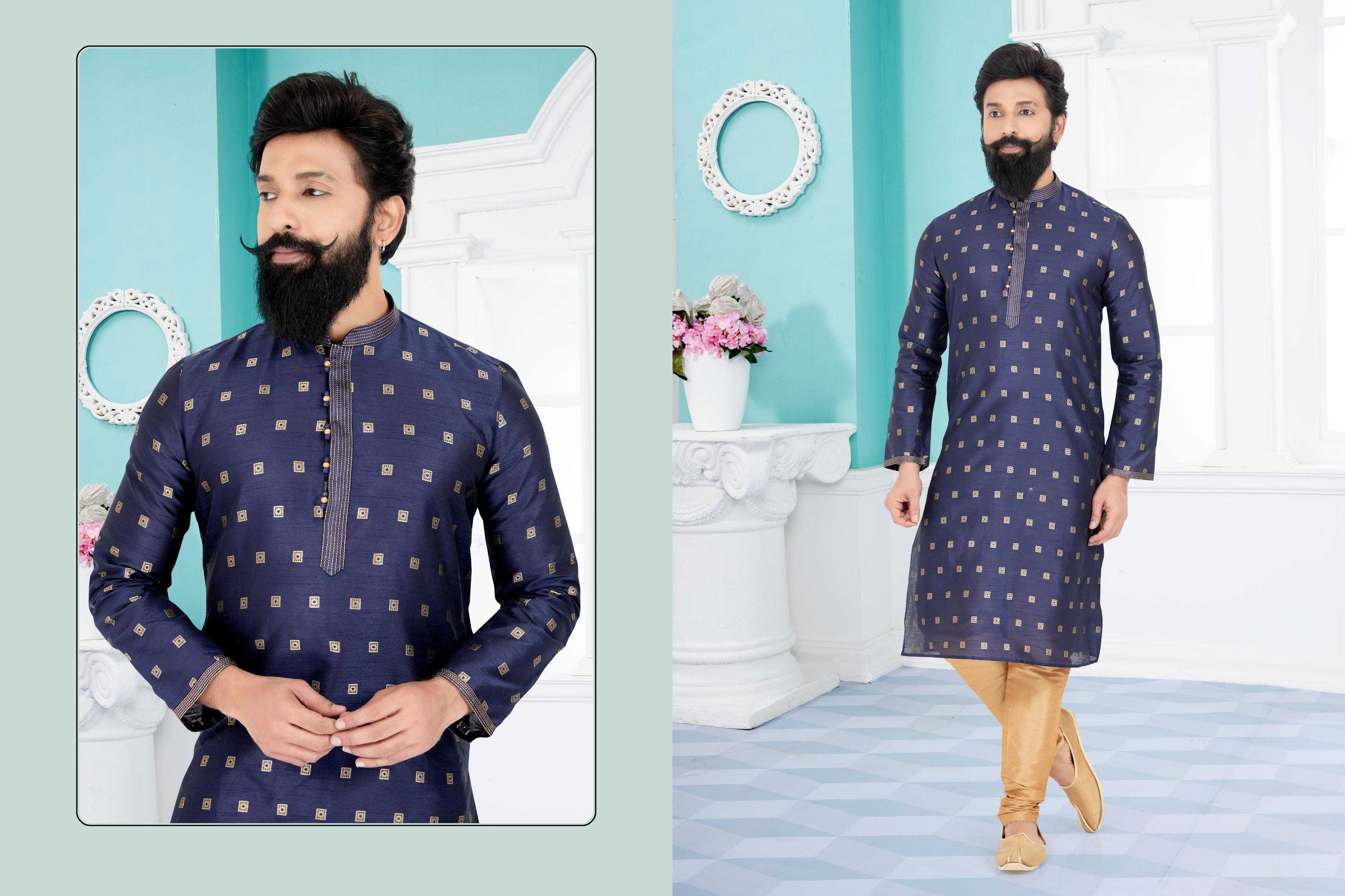 Ynf Banarasi Jacquard RIN223 3066B Mens Wear Wholesale Mens Kurtas Mens Kurta Pyjama Men Wedding kurta Manufacturer