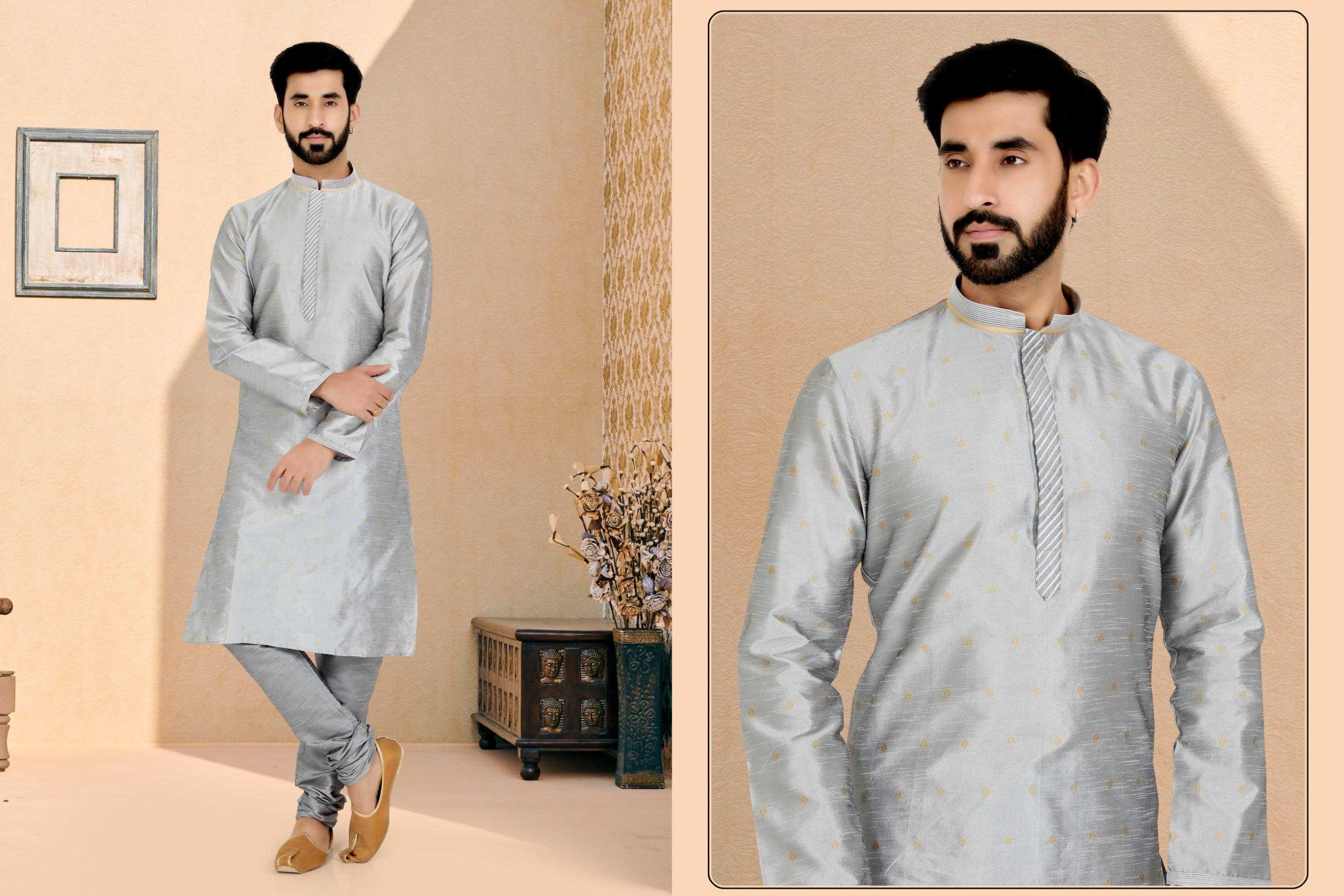 Ynf Banarasi Jacquard RIN223 3087A Mens Wear Wholesale Mens Kurtas Mens Kurta Pyjama Men Wedding kurta Manufacturer