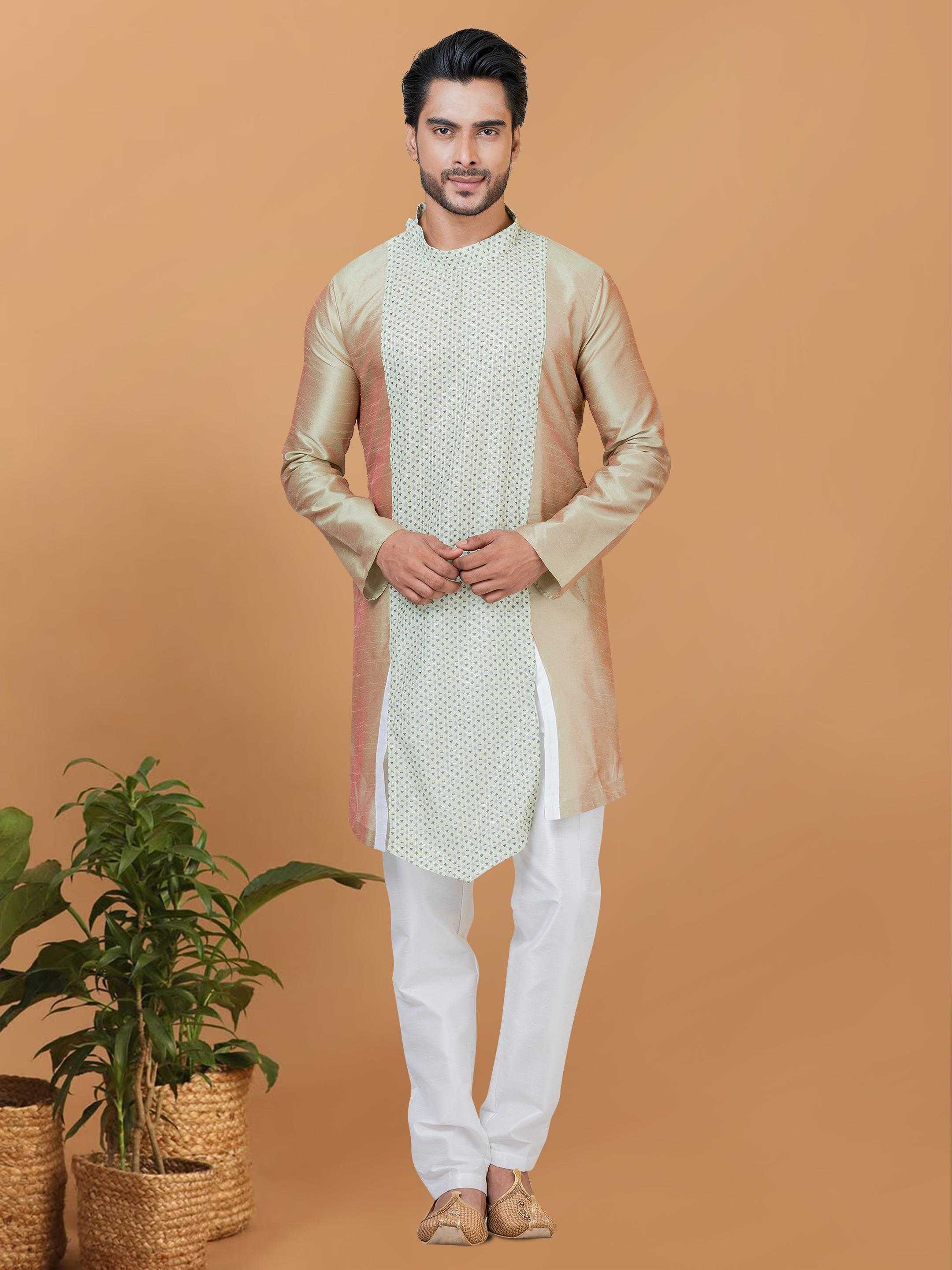 Ynf Banarasi Jacquard RIN223 3224C Mens Wear Festive Collections Wholesale Mens Kurtas Mens Kurta Pyjama Onam Collections Manufacturer
