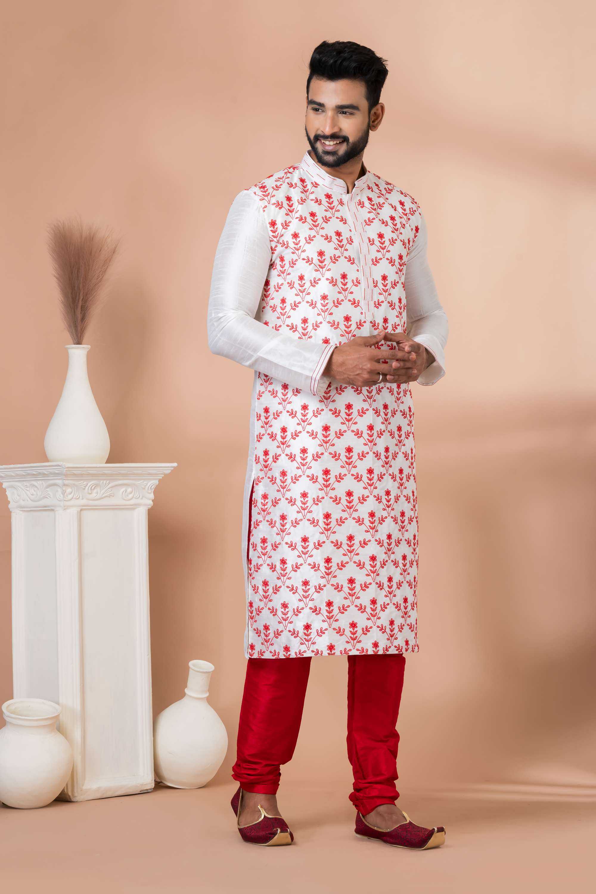 Ynf Banarasi Jacquard RIN223 3324A Mens Wear Wholesale Mens Kurtas Mens Kurta Pyjama Men Wedding kurta Manufacturer