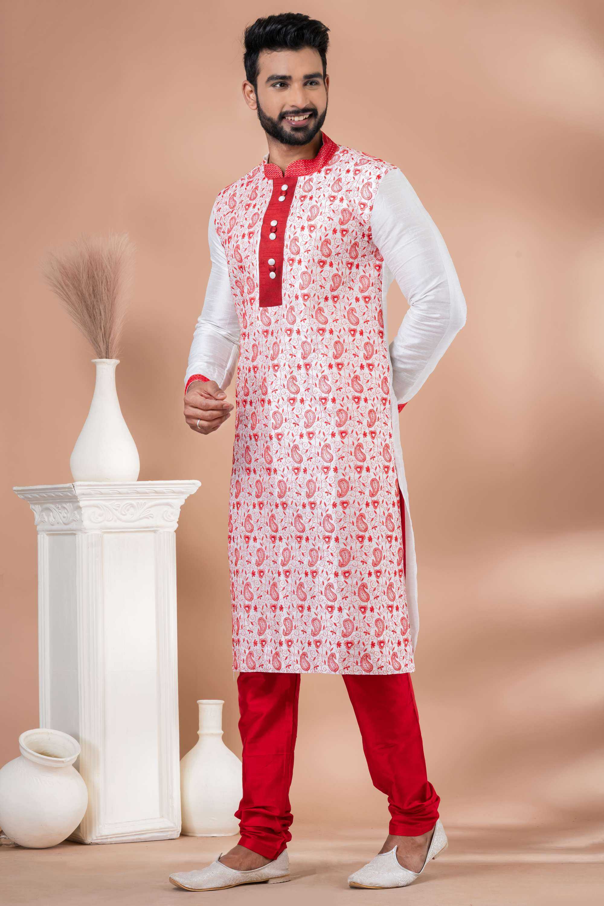 Ynf Banarasi Jacquard RIN223 3329A Mens Wear Wholesale Mens Kurtas Mens Kurta Pyjama Men Wedding kurta Manufacturer