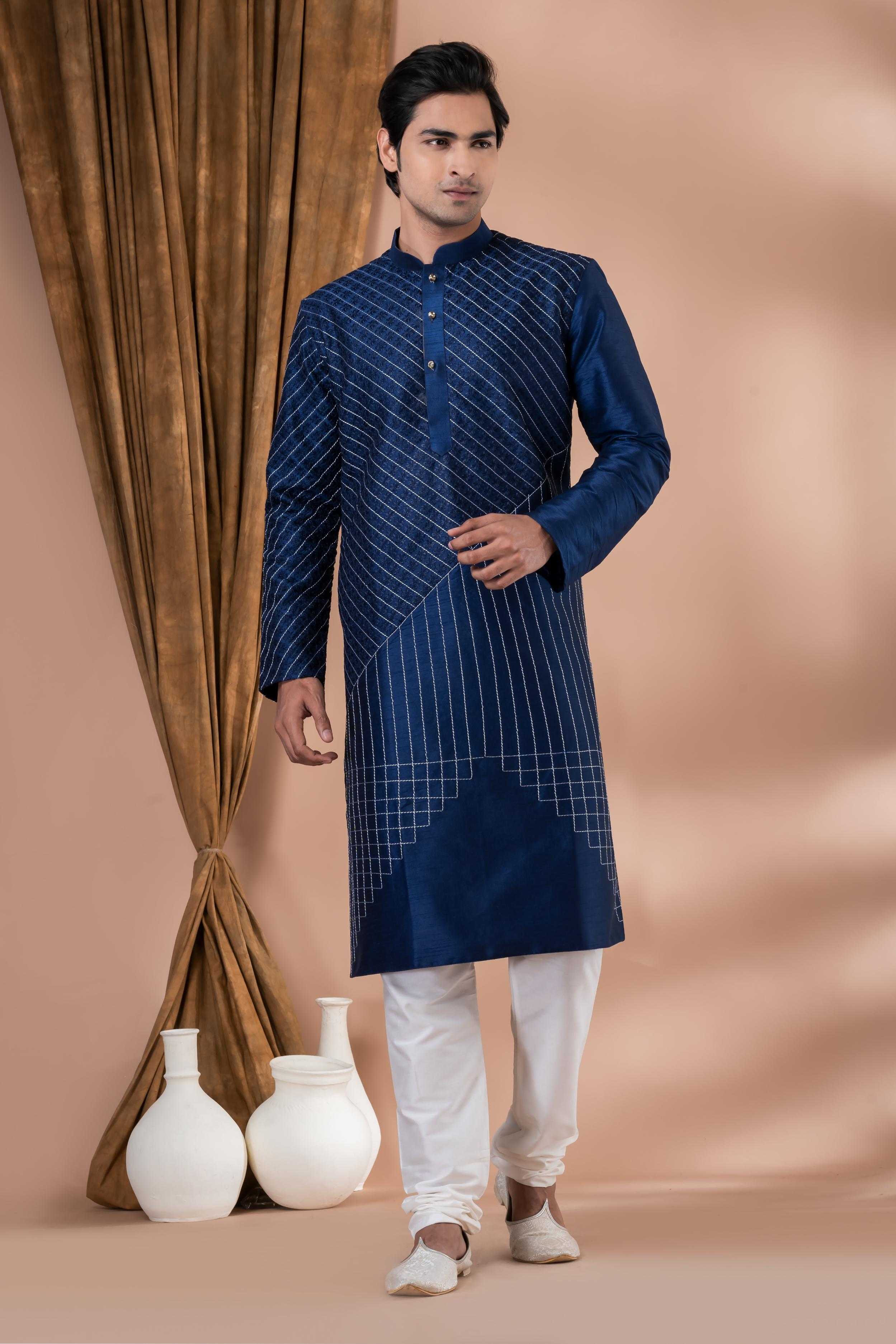 Ynf Banarasi Jacquard RIN223 3362C Mens Wear Wholesale Mens Kurtas Mens Kurta Pyjama Men Wedding kurta Manufacturer