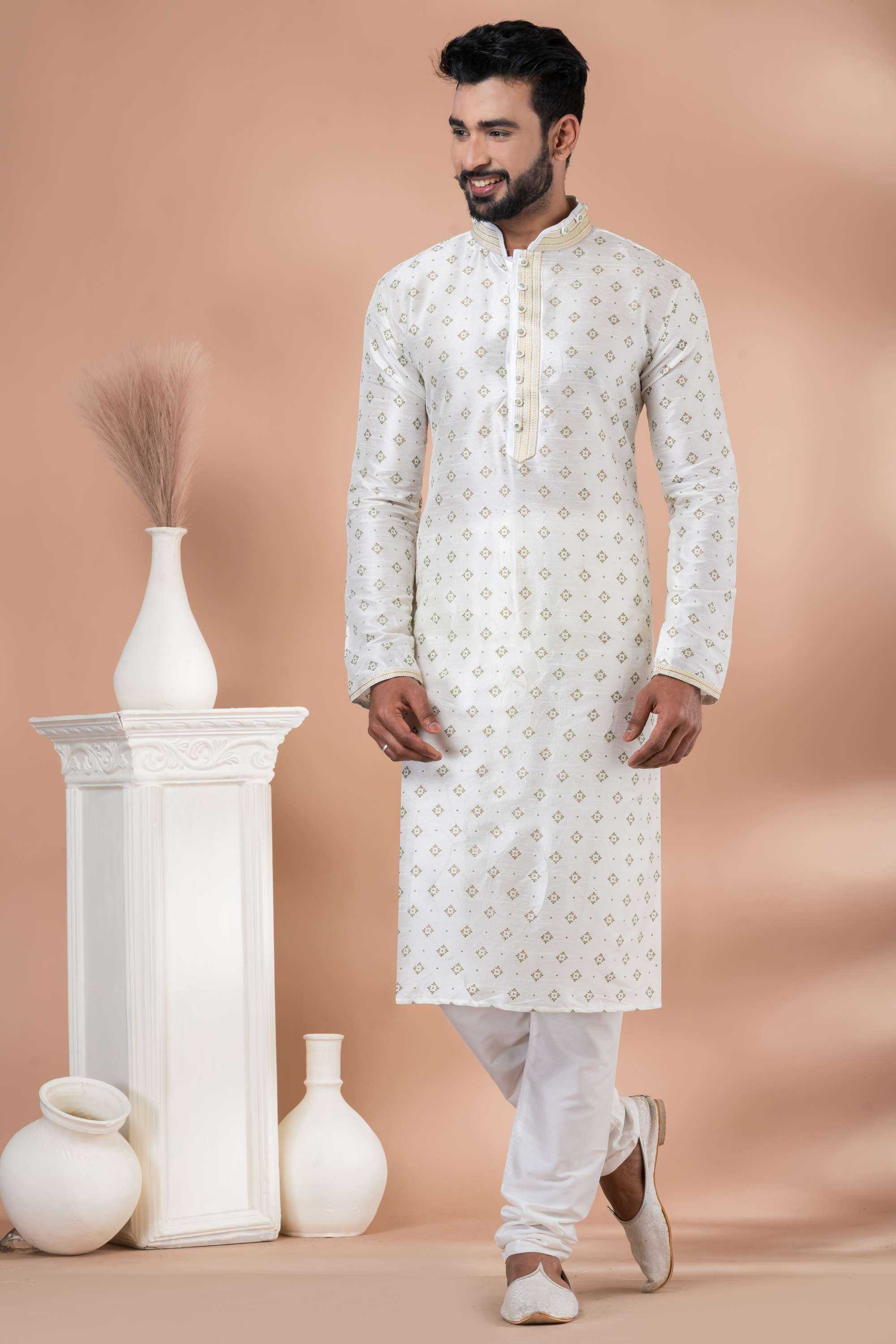 Ynf Banarasi Jacquard RIN223 3378B Mens Wear Wholesale Mens Kurtas Mens Kurta Pyjama Men Wedding kurta Manufacturer