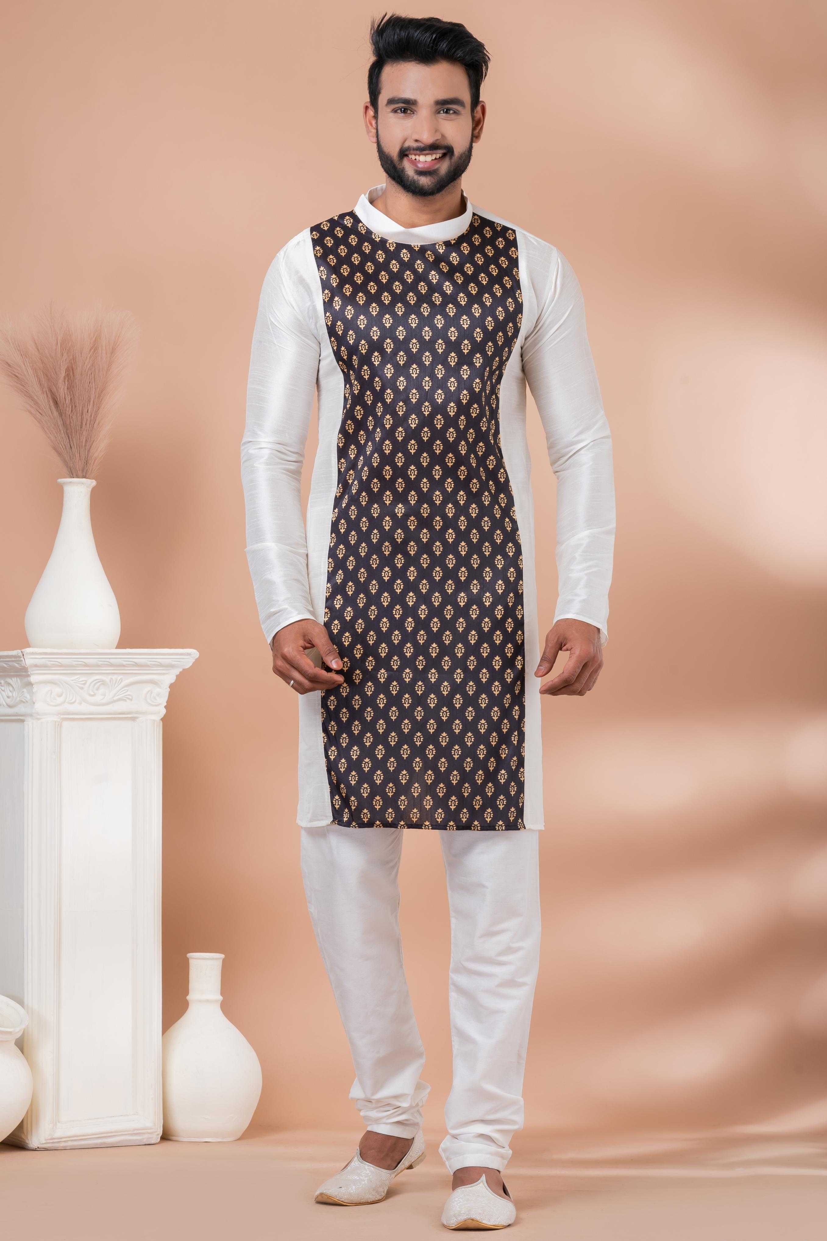 Ynf Banarasi Jacquard RIN223 3387B Mens Wear Festive Collections Wholesale Mens Kurtas Mens Kurta Pyjama Onam Collections Manufacturer