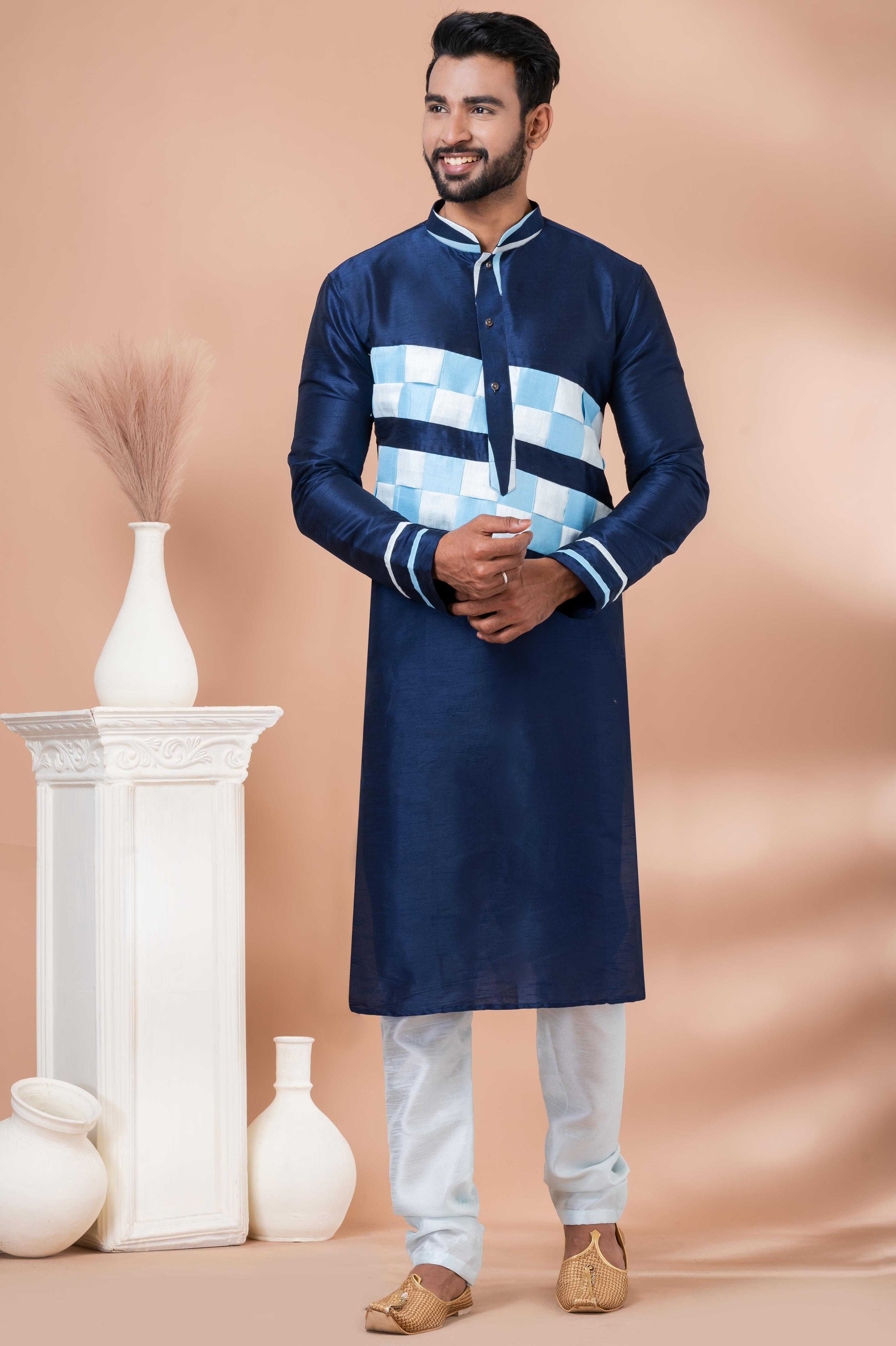 Ynf Banarasi Jacquard RIN223 3391A Mens Wear Wholesale Mens Kurtas Mens Kurta Pyjama Men Wedding kurta Manufacturer