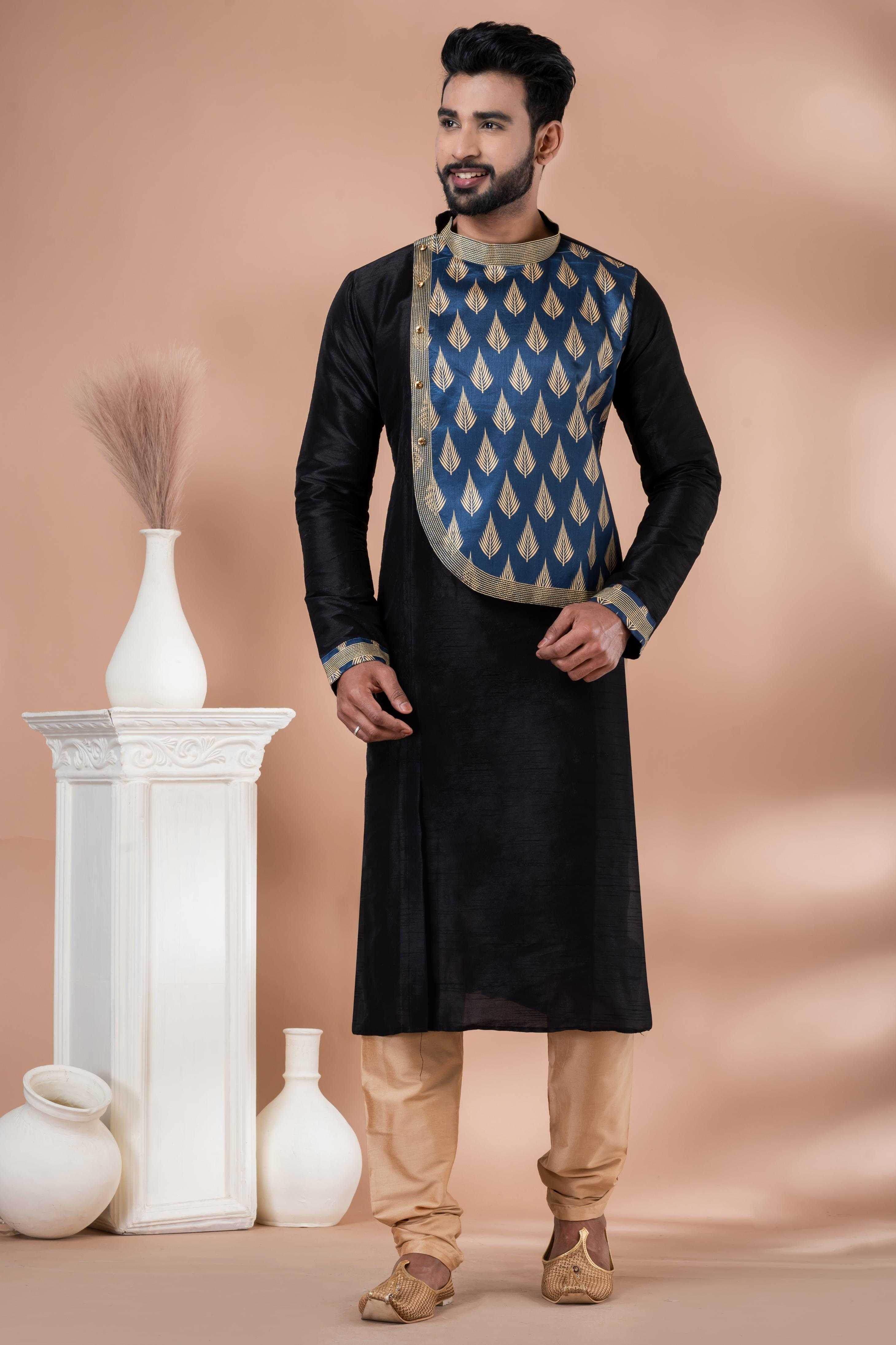 Ynf Banarasi Jacquard RIN223 3396C Mens Wear Wholesale Mens Kurtas Mens Kurta Pyjama Men Wedding kurta Manufacturer