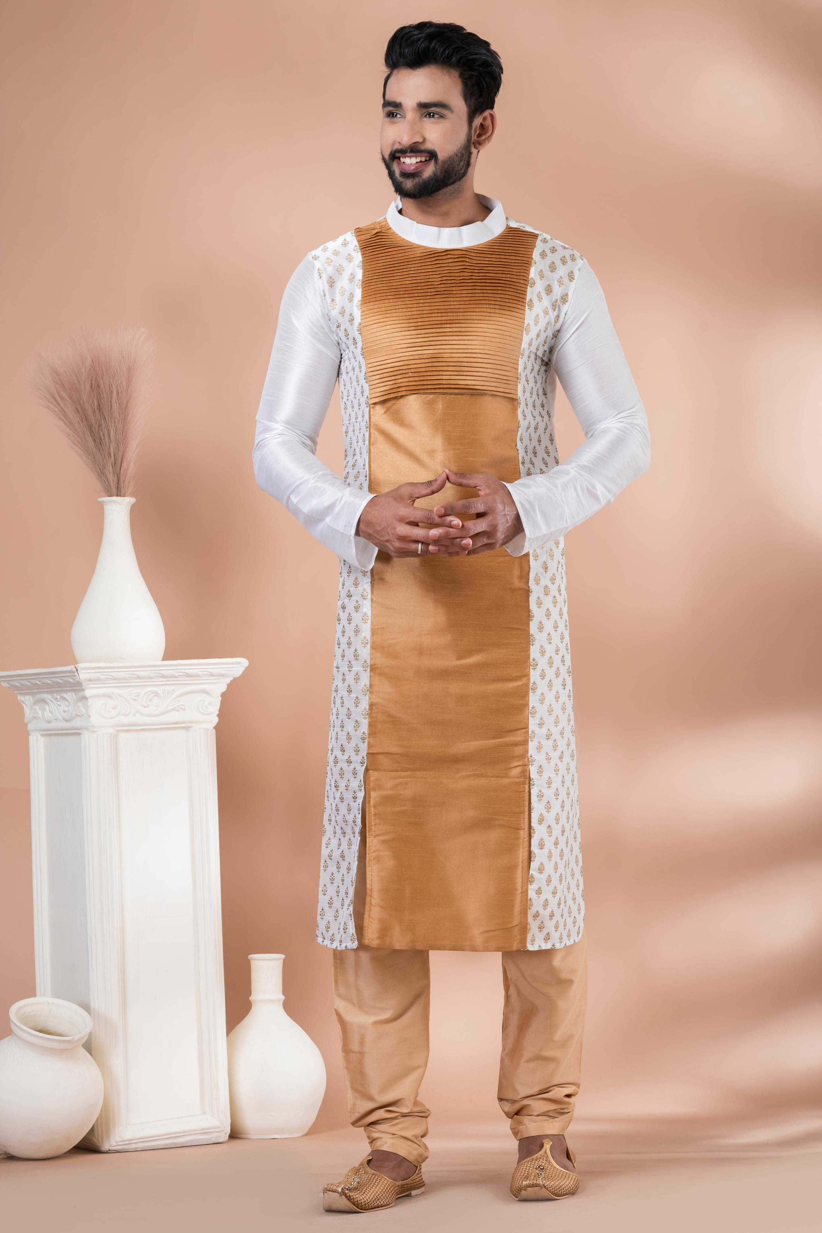 Ynf Banarasi Jacquard RIN223 3398C Mens Wear Festive Collections Wholesale Mens Kurtas Mens Kurta Pyjama Onam Collections Manufacturer