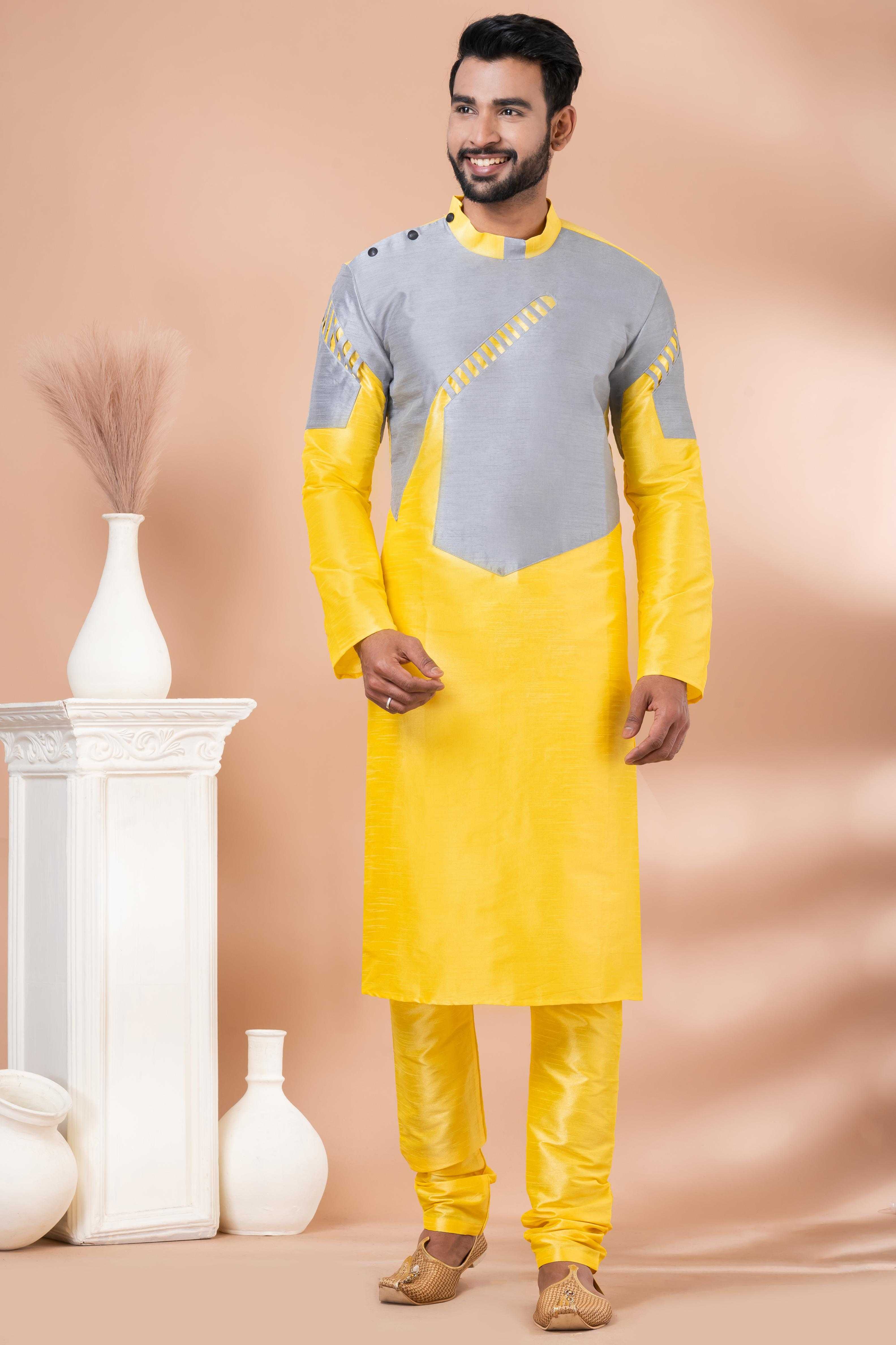 Ynf Banarasi Jacquard RIN223 3407A Mens Wear Wholesale Mens Kurtas Mens Kurta Pyjama Men Wedding kurta Manufacturer