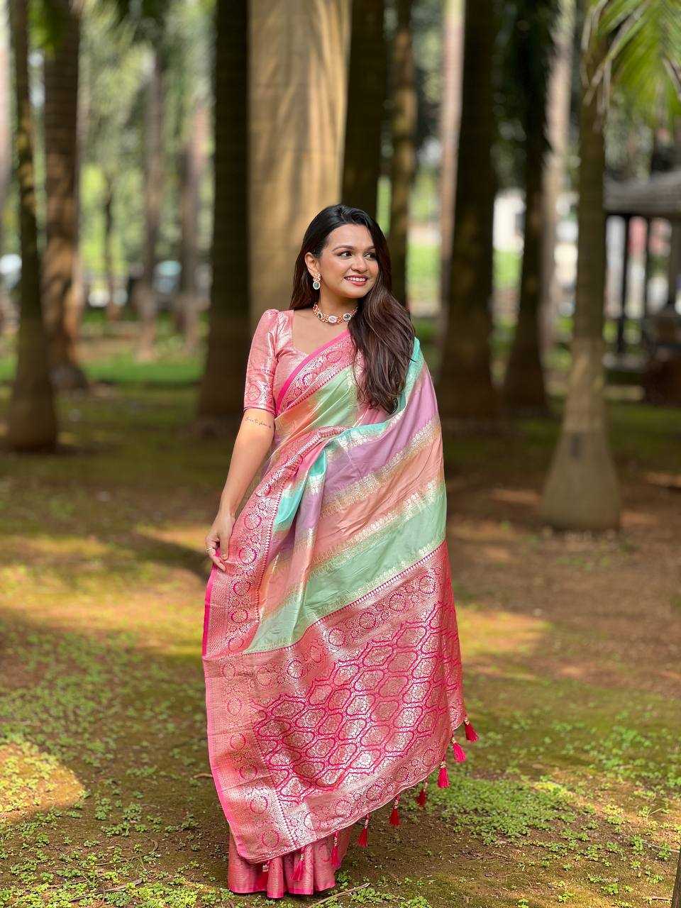 Ynf Banarasi Soft Silk KESH515 Multi colour Silk Sarees Wedding Collections Festive Collections Wholesale Banarasi Silk Sarees Traditional Silk Sarees Silk Sarees With Blouse Manufacturer
