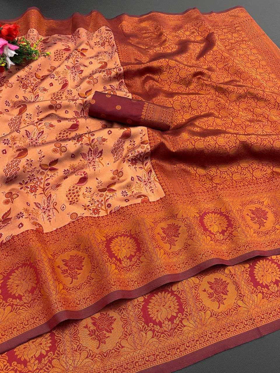 Ynf Banarasi Soft Silk RIN231 Banarasi Mor Silk Sarees Wholesale Banarasi Silk Sarees With Zari Work Manufacturer