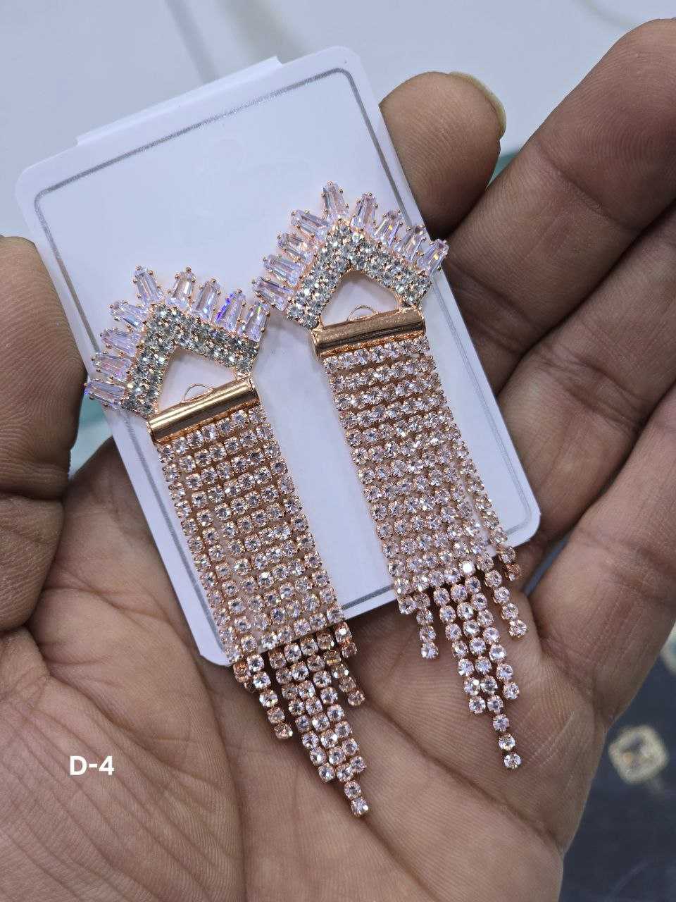 Ynf Brass KESH193 Womens Jewellery Wholesale Fancy Earrings AD Diamond Earring Long Earrings Manufacturer