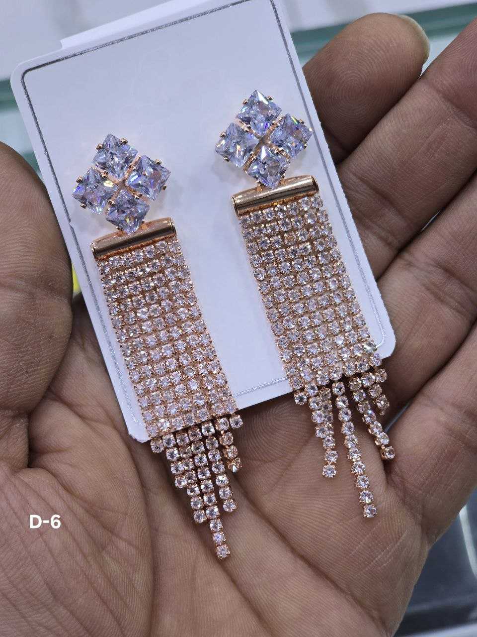 Ynf Brass KESH193 Womens Jewellery Wholesale Fancy Earrings AD Diamond Earring Long Earrings Manufacturer