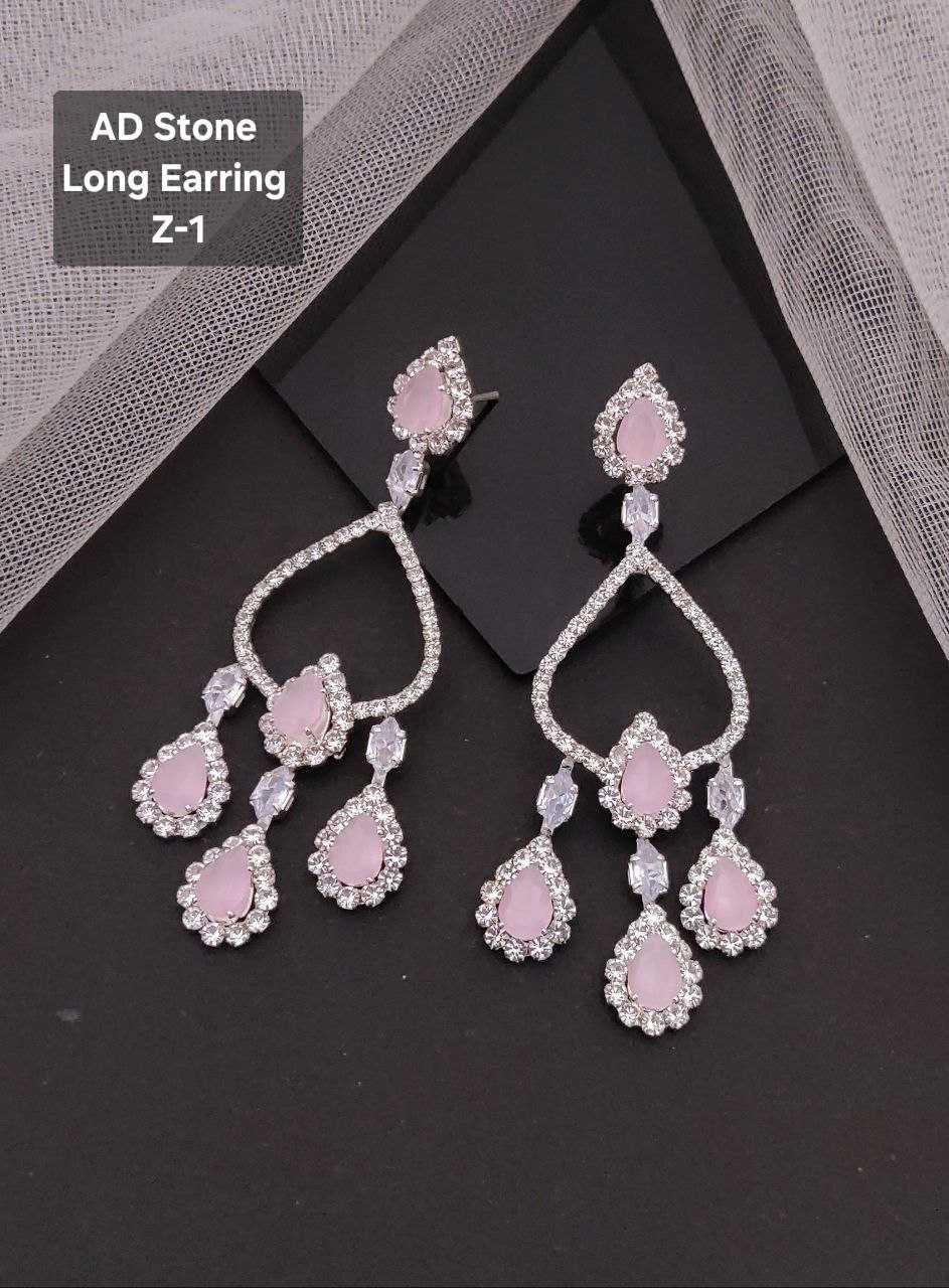 Ynf Brass KESH193 Womens Jewellery Wholesale Fancy Earrings AD Diamond Earring Long Earrings Manufacturer