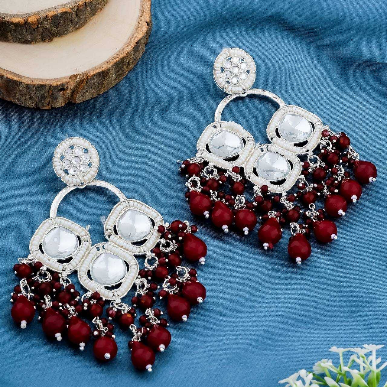 Ynf Brass KESH483 Womens Jewellery Wholesale Fancy Earrings Kundan Earrings Artificial Earring Manufacturer