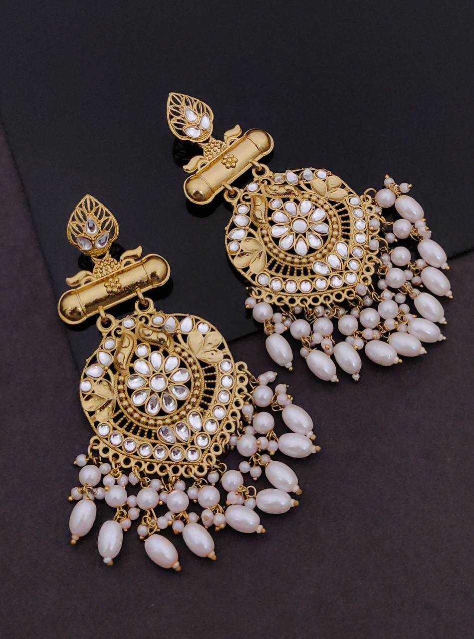 Ynf Brass KESH483 Womens Jewellery Wholesale Fancy Earrings Kundan Earrings Long Earrings Manufacturer