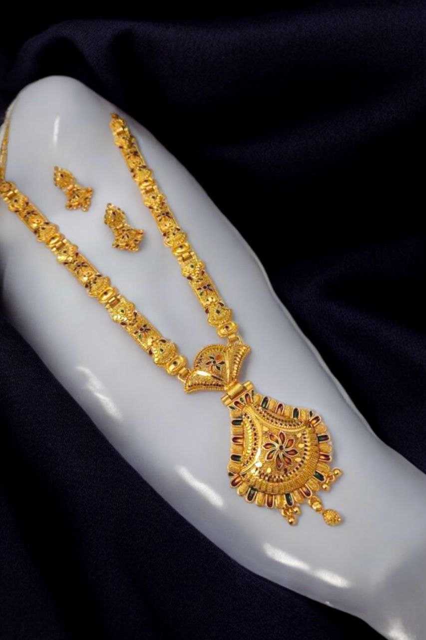 Ynf Brass KESH483 Womens Jewellery Wholesale Long Sets Necklaces Set Golden Necklace Set Manufacturer