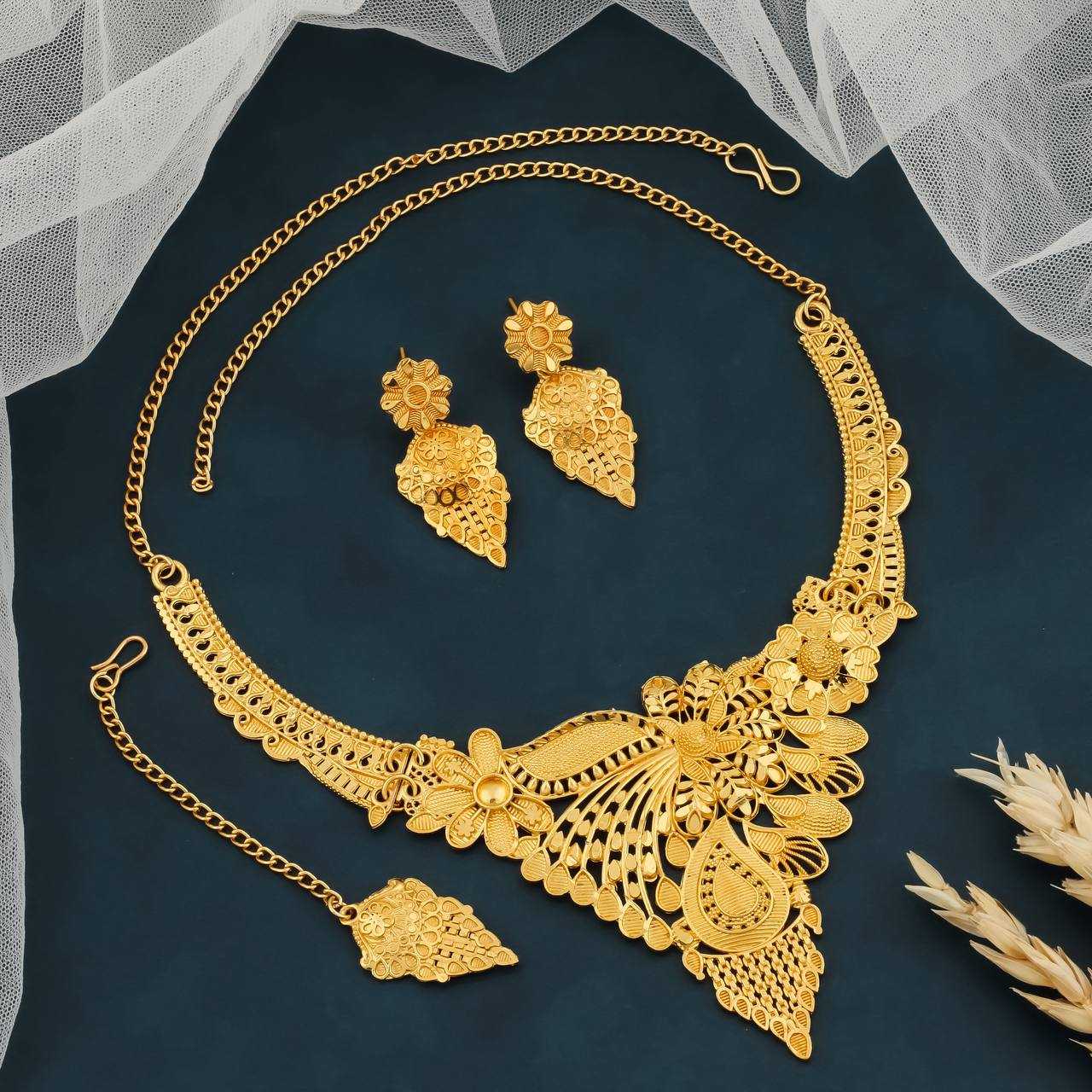 Ynf Brass KESH483 Womens Jewellery Wholesale Necklaces Set Golden Necklace Set Alloy Necklaces Manufacturer